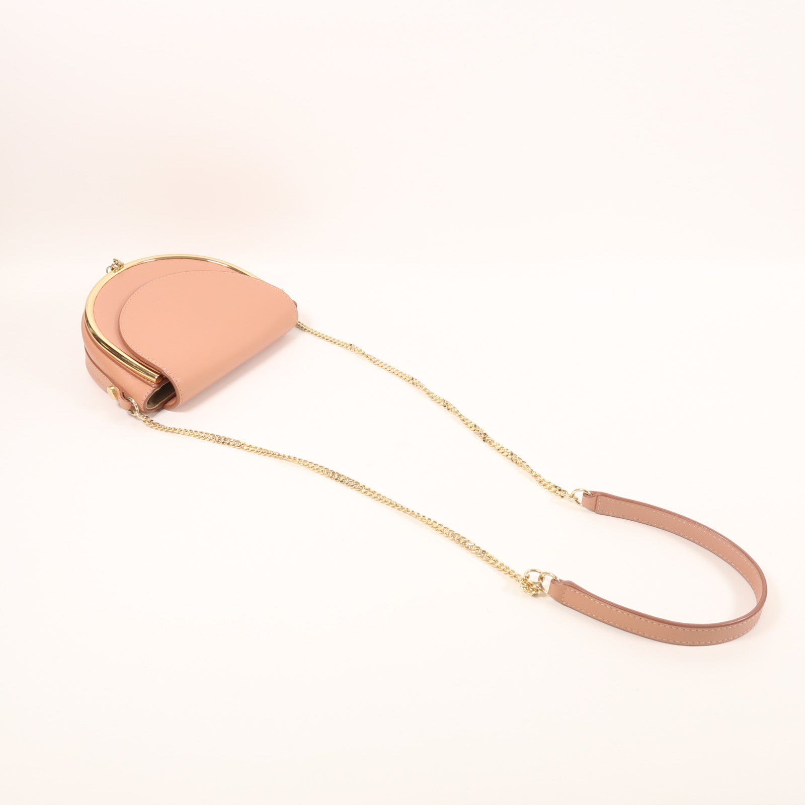 SEE BY CHLOE 牛皮皮革Chain Shoulder金扣鏈帶肩背袋