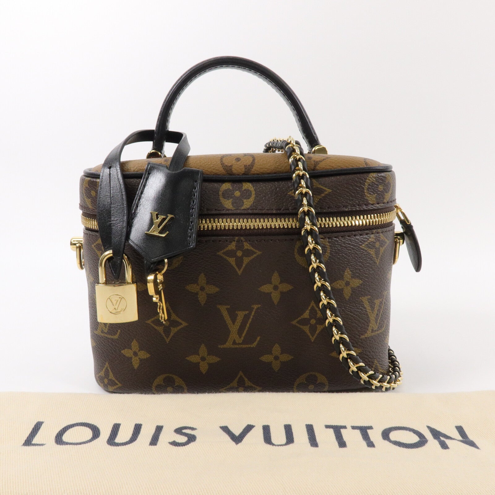 LOUIS VUITTON Monogram Reverse Vanity PM手挽肩背兩用袋