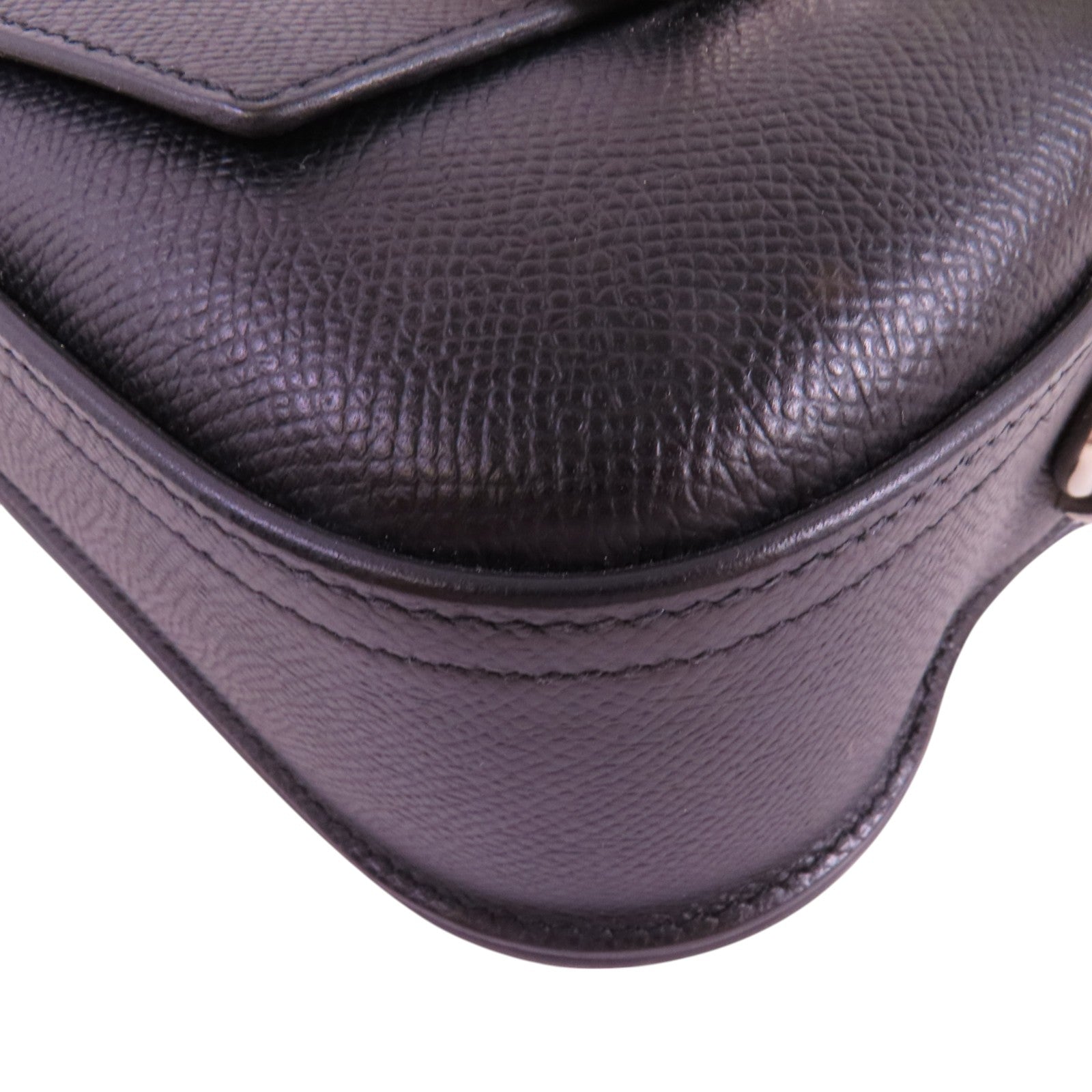 HERMES Epsom皮革Mini Della銀扣肩背袋