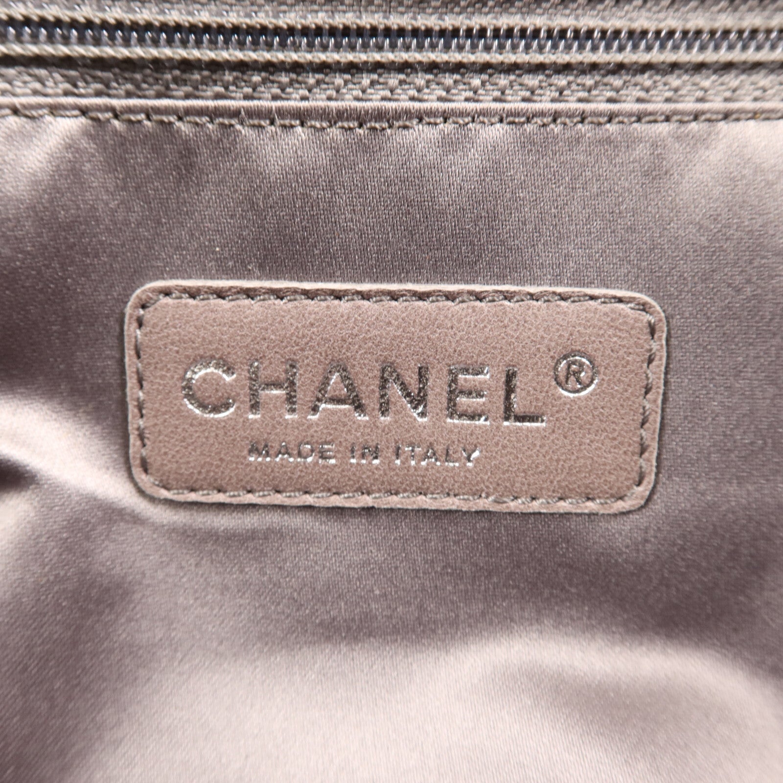 CHANEL 羊皮皮革Handbag銀扣手挽袋