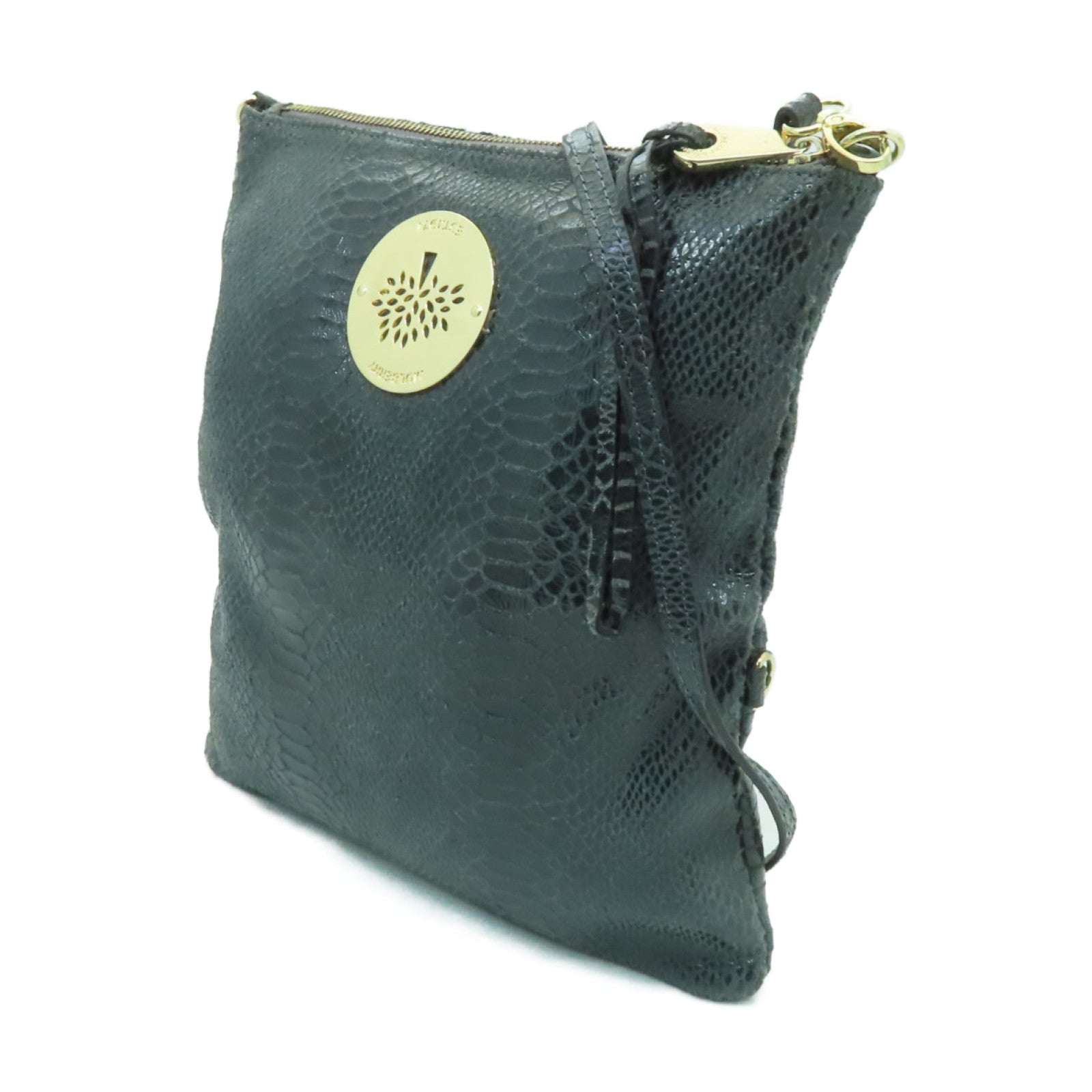 MULBERRY 【激減優惠】牛皮皮革Shoulder Bag金扣肩背袋灰色