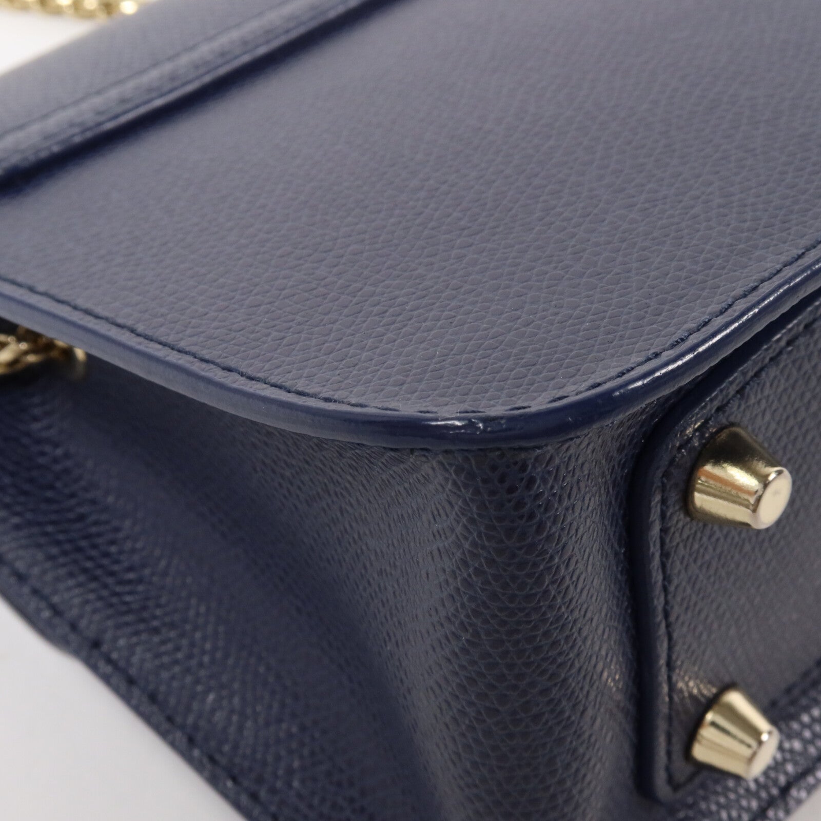 Furla 牛皮皮革Chain Shoulder鏈帶肩背袋