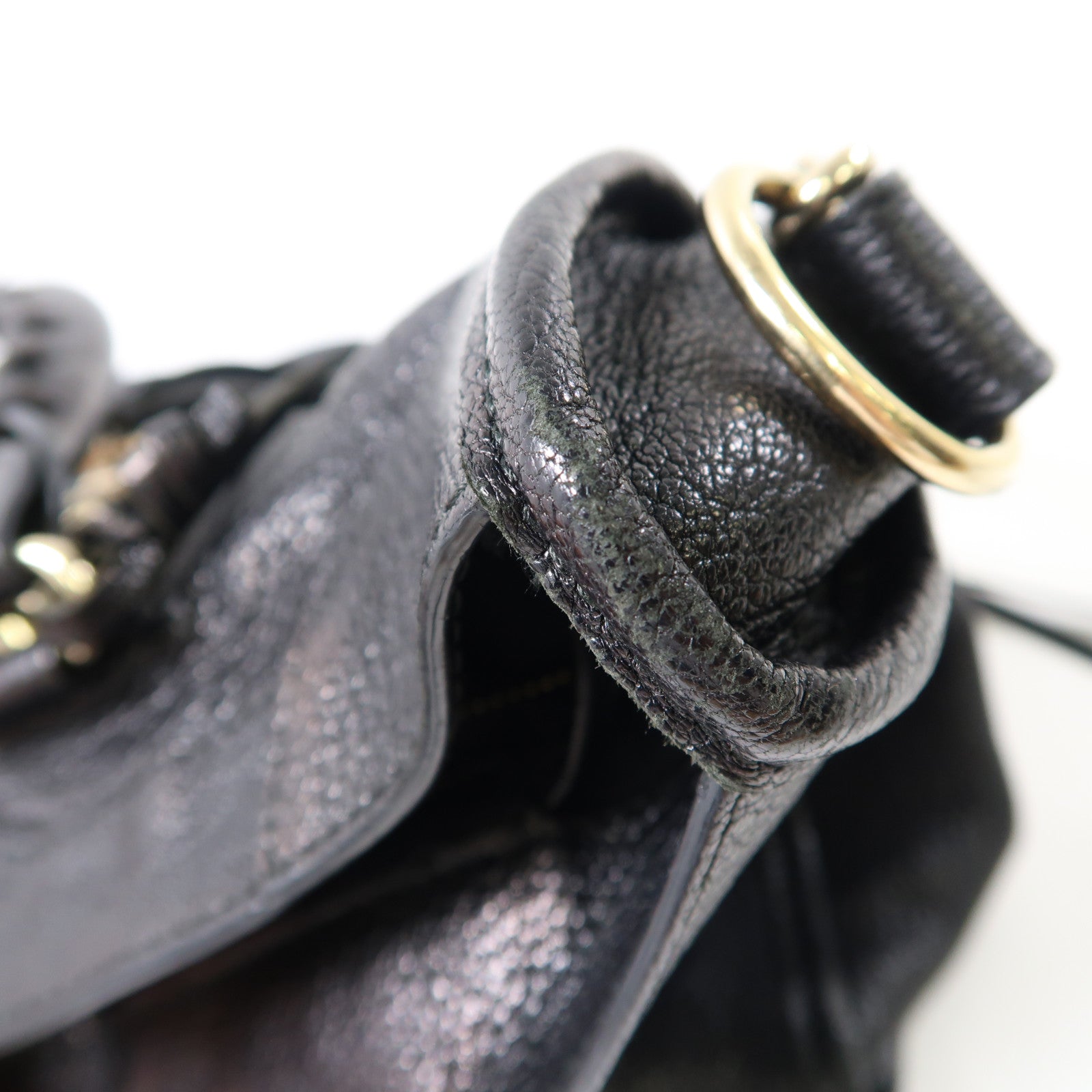 BALENCIAGA 牛皮皮革City金扣手挽肩背兩用袋黑色