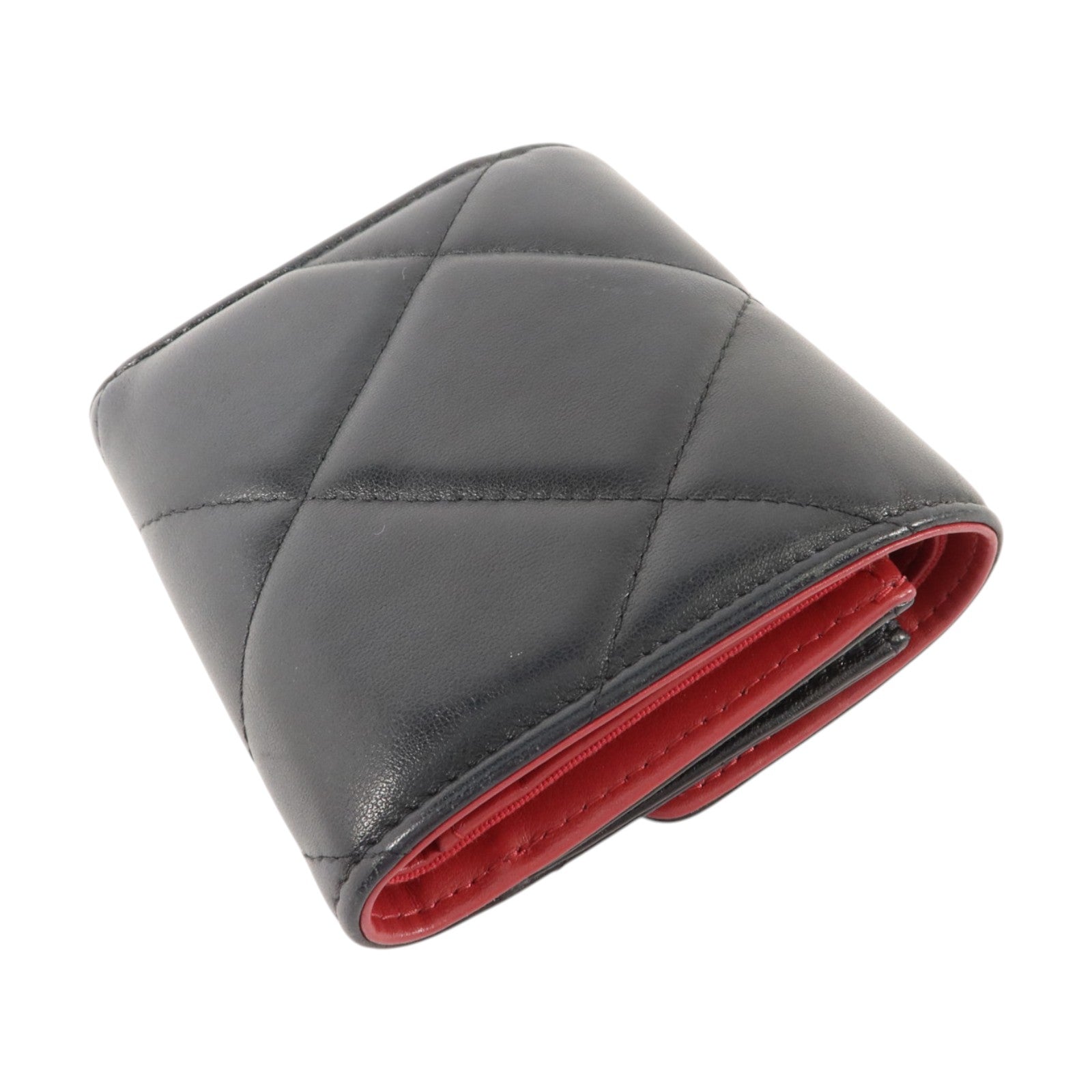 CHANEL 羊皮皮革Chanel 19 Small Wallet金扣錢包