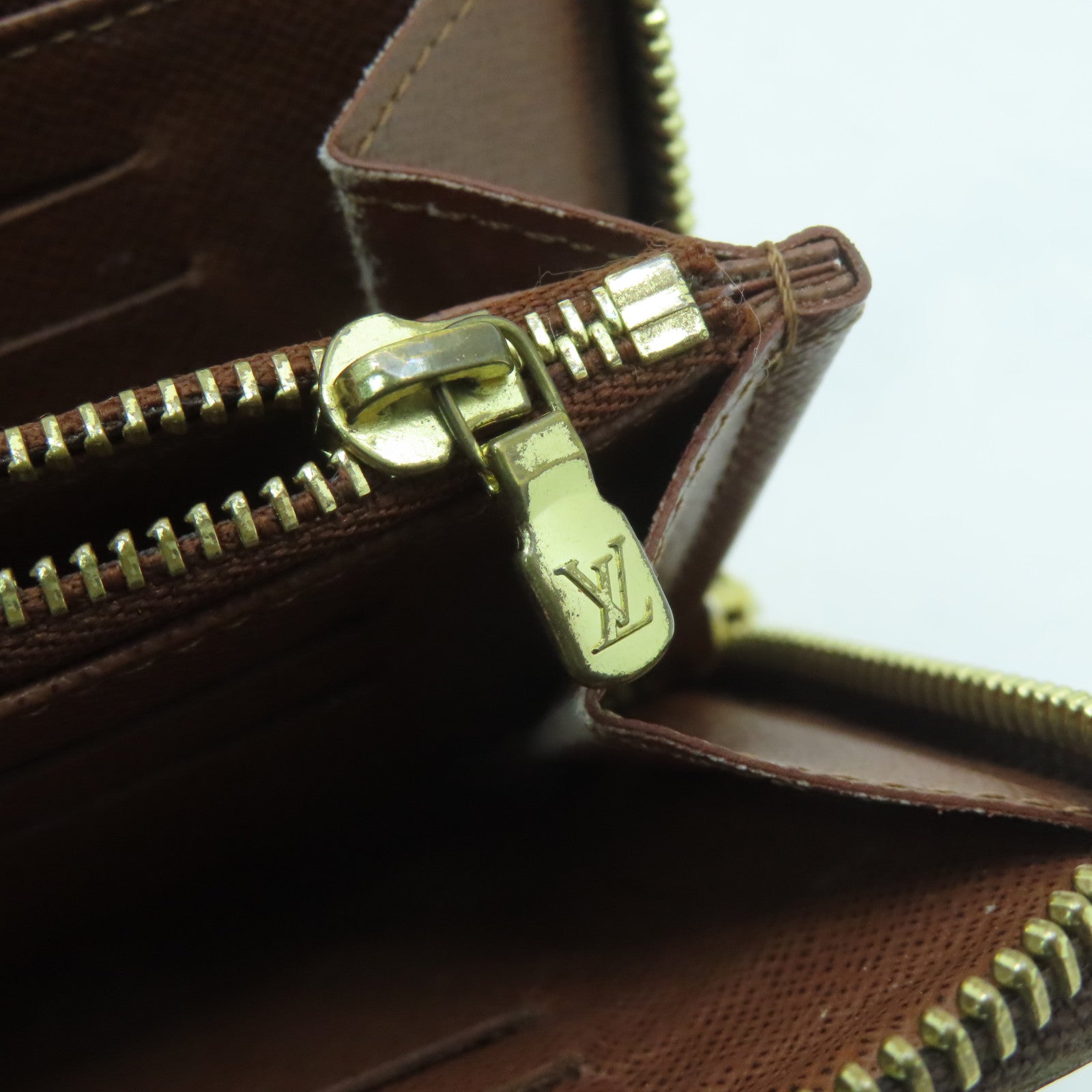 LOUIS VUITTON 【激減優惠】Monogram Compact Zippy Wallet金扣錢包啡色