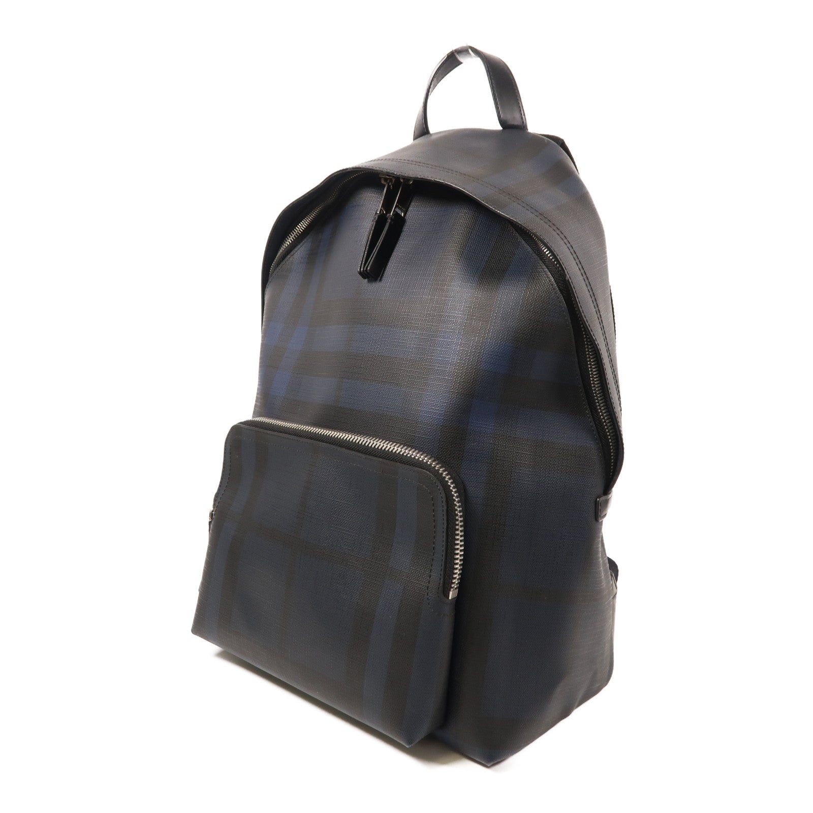 BURBERRY 塗層帆布Backpack銀扣背包