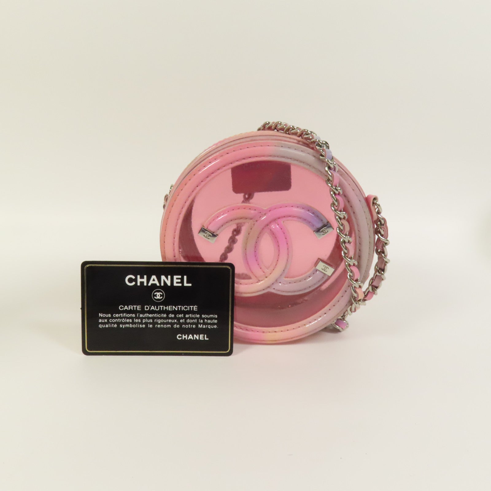 CHANEL PVC Chain Shoulder Bag銀扣肩背袋