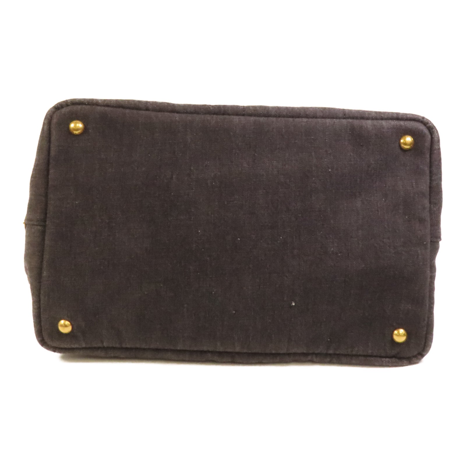 PRADA Denim Canapa金扣手挽肩背兩用袋
