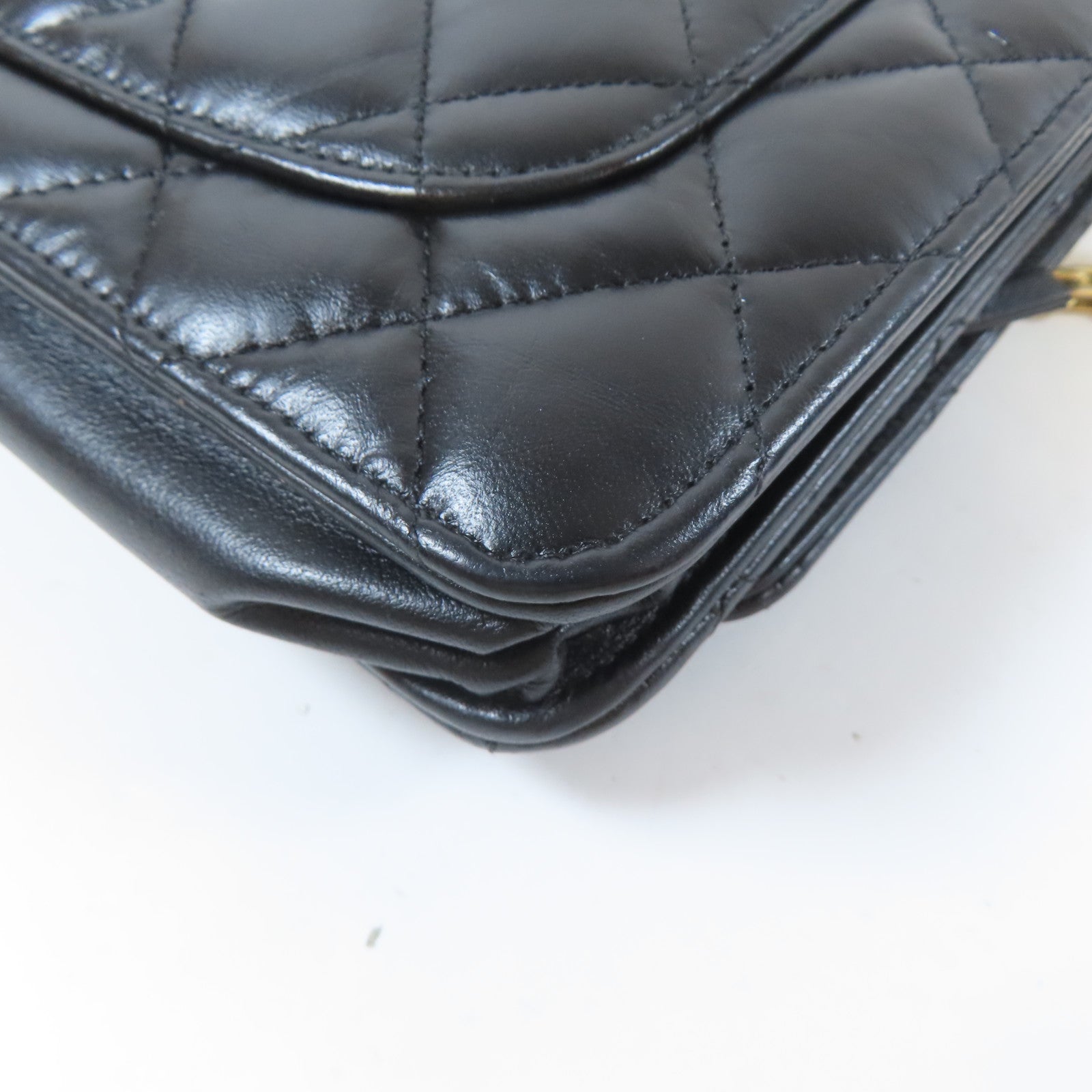 CHANEL 【激減優惠】菱格羊皮皮革2.55 Wallet On Chain金扣鏈帶肩背袋黑色