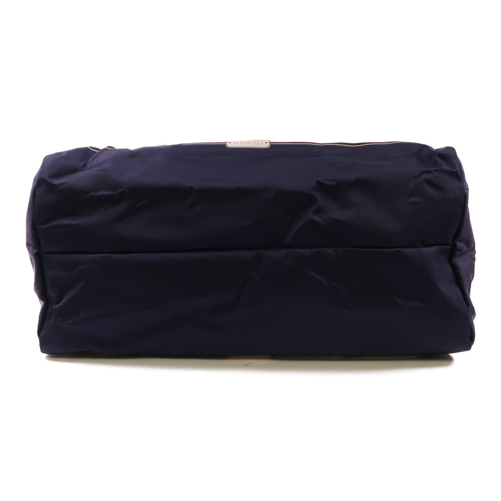 GUCCI SHW Tote Bag 387098 Nylon Navy Blue Beige