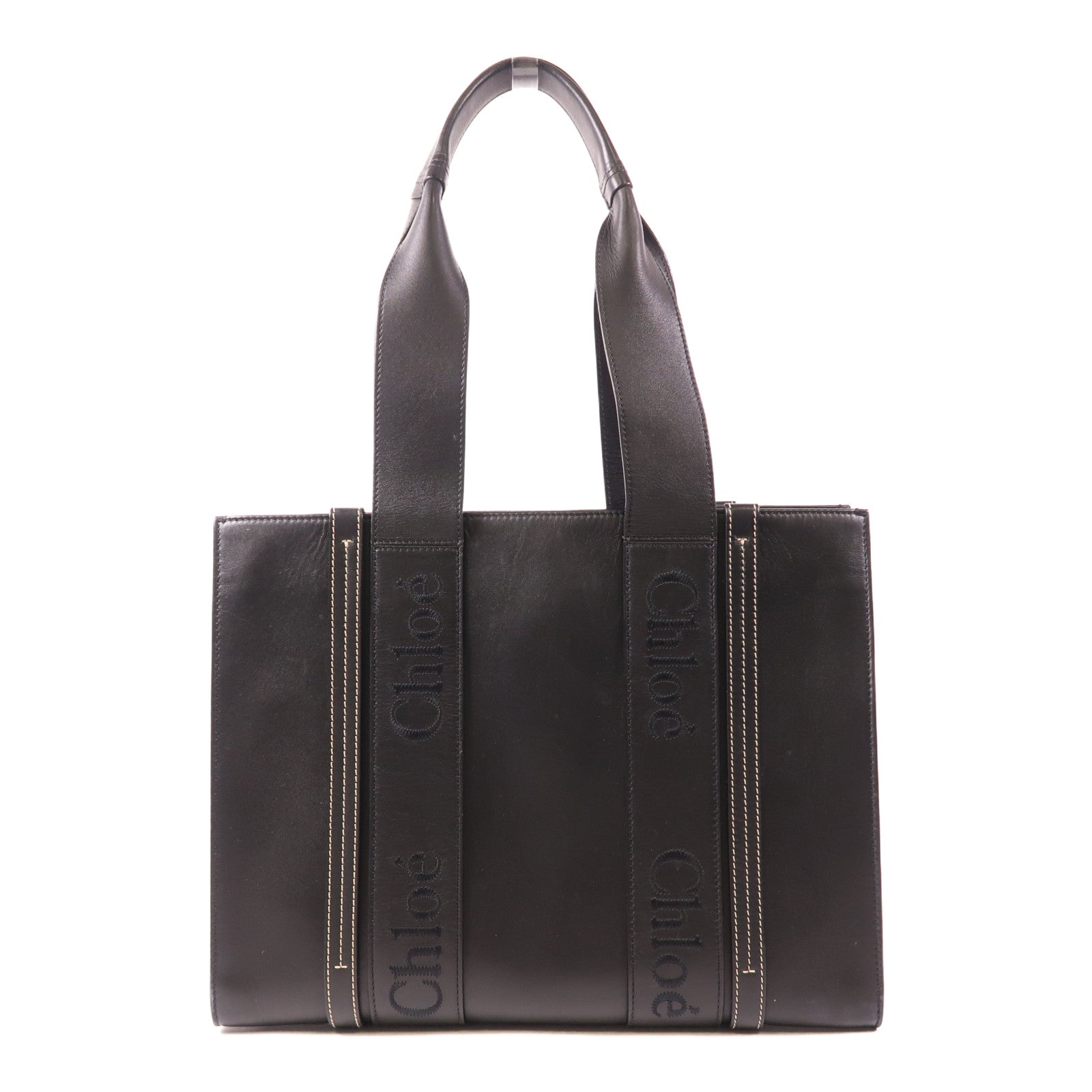 Chloe 牛皮皮革Medium Woody Tote Bag肩背袋