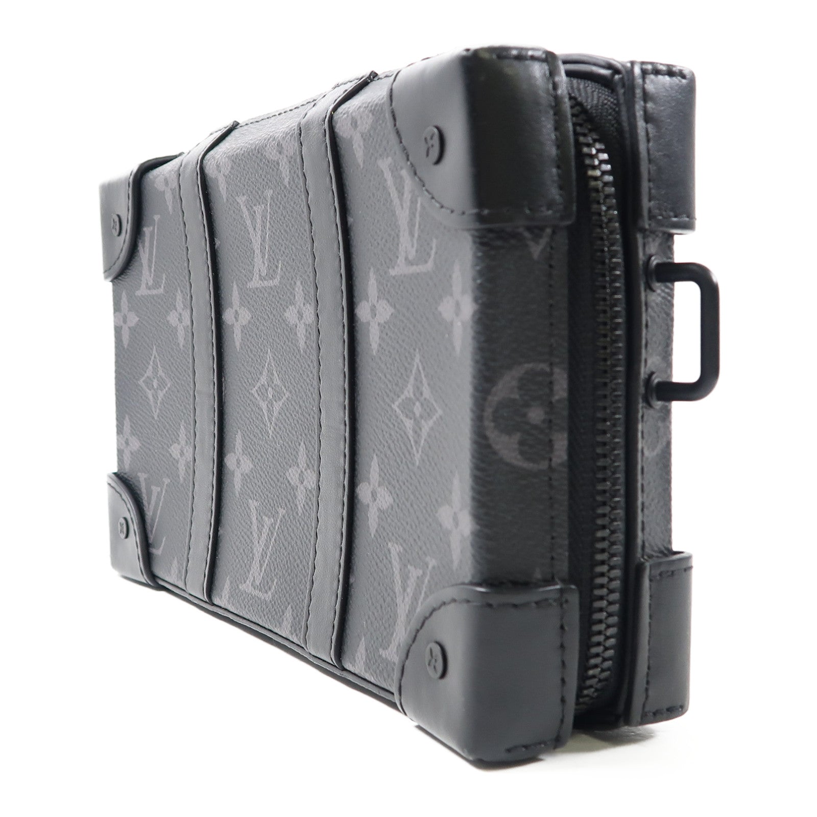LOUIS VUITTON Monogram Eclipse Soft Trunk Wallet肩背袋黑色