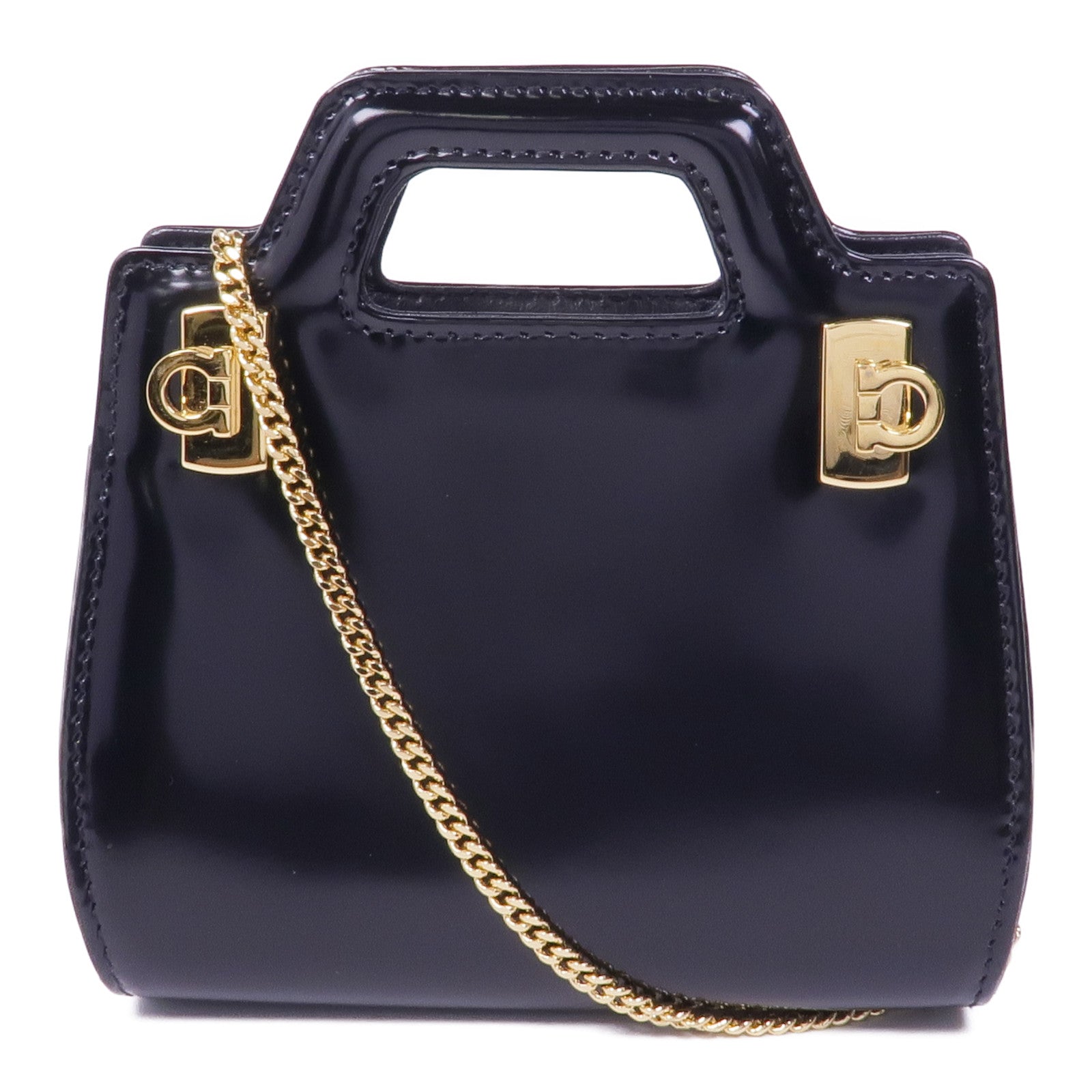 Salvatore Ferragamo 牛皮皮革Micro Wanda Bag金扣手挽肩背兩用袋