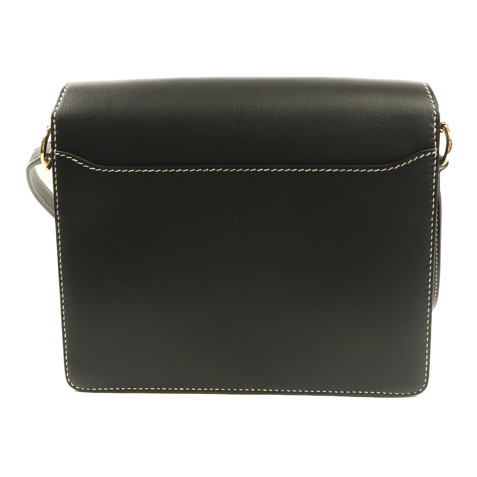 HERMES【激減優惠】 Evercolor皮革Roulis 23金扣肩背袋Noir