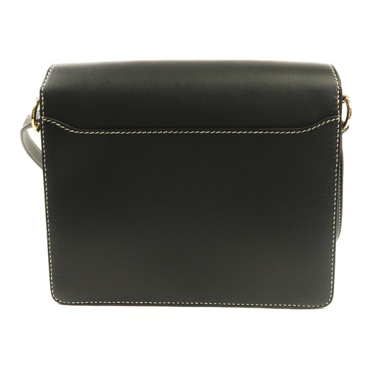 HERMES【激減優惠】 Evercolor皮革Roulis 23金扣肩背袋Noir