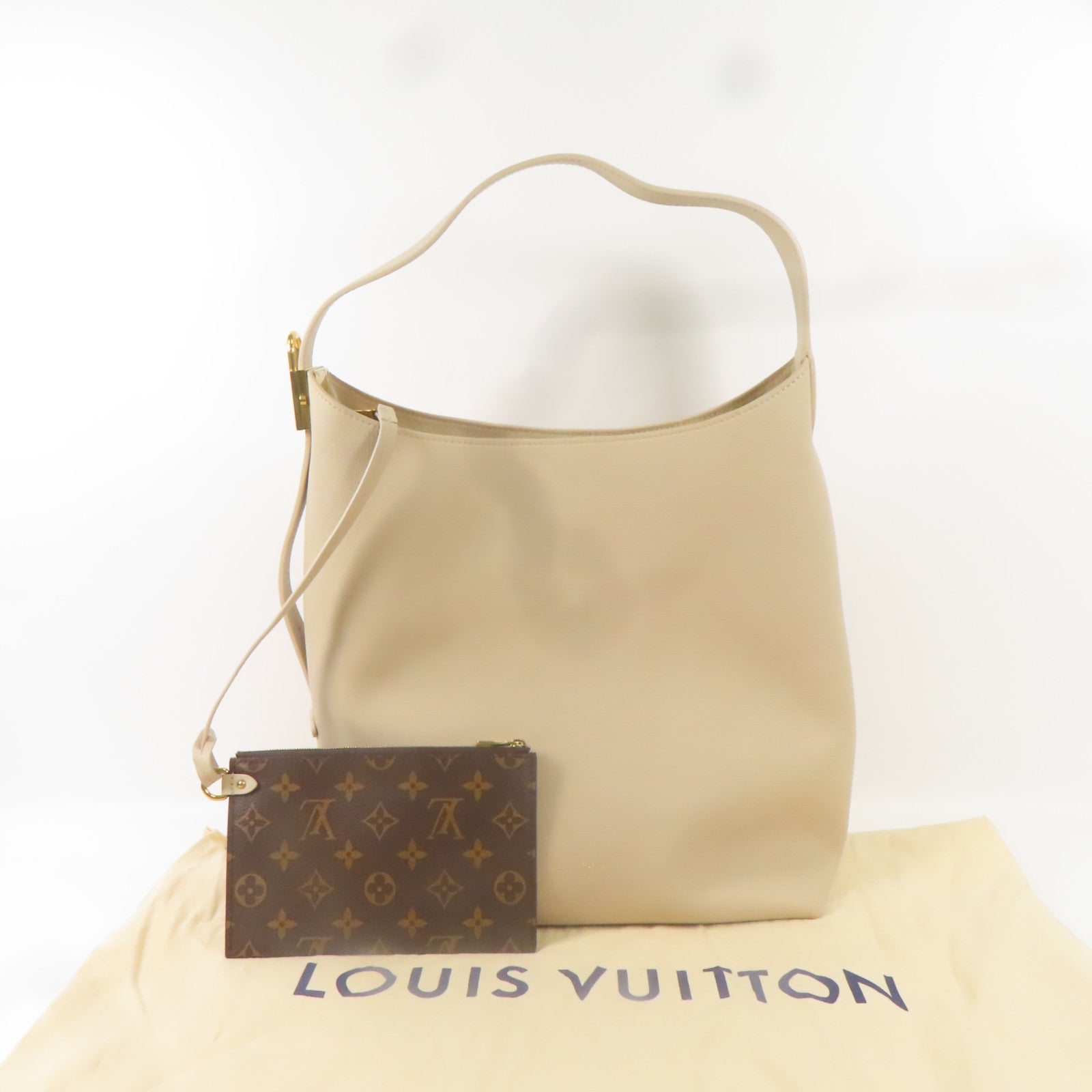 LOUIS VUITTON 牛皮皮革Low Key Hobo MM金扣肩背袋