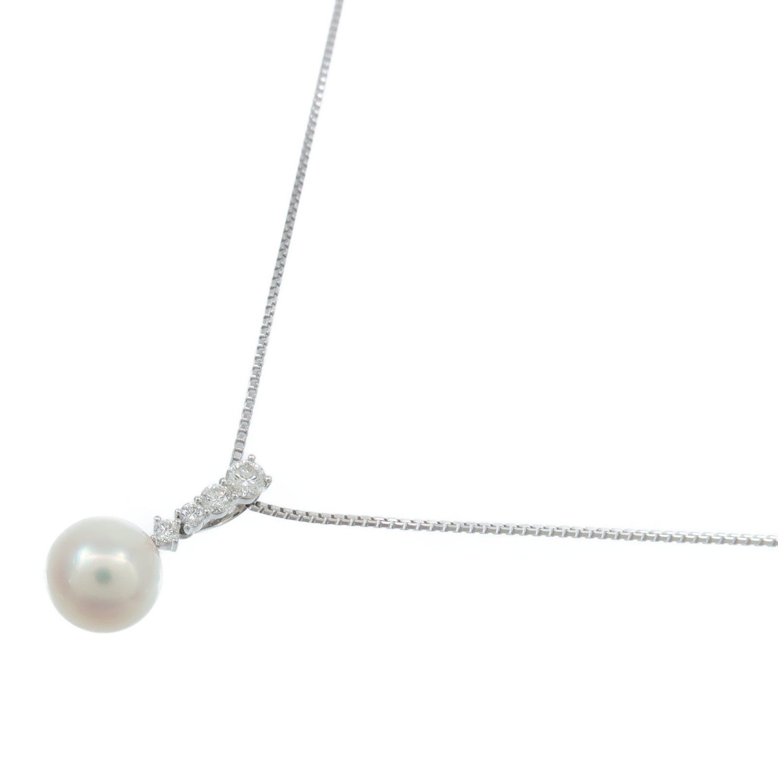 JEWELRY 18K白金/PT950鉑金Pearl Diamond Necklace珍珠項鍊