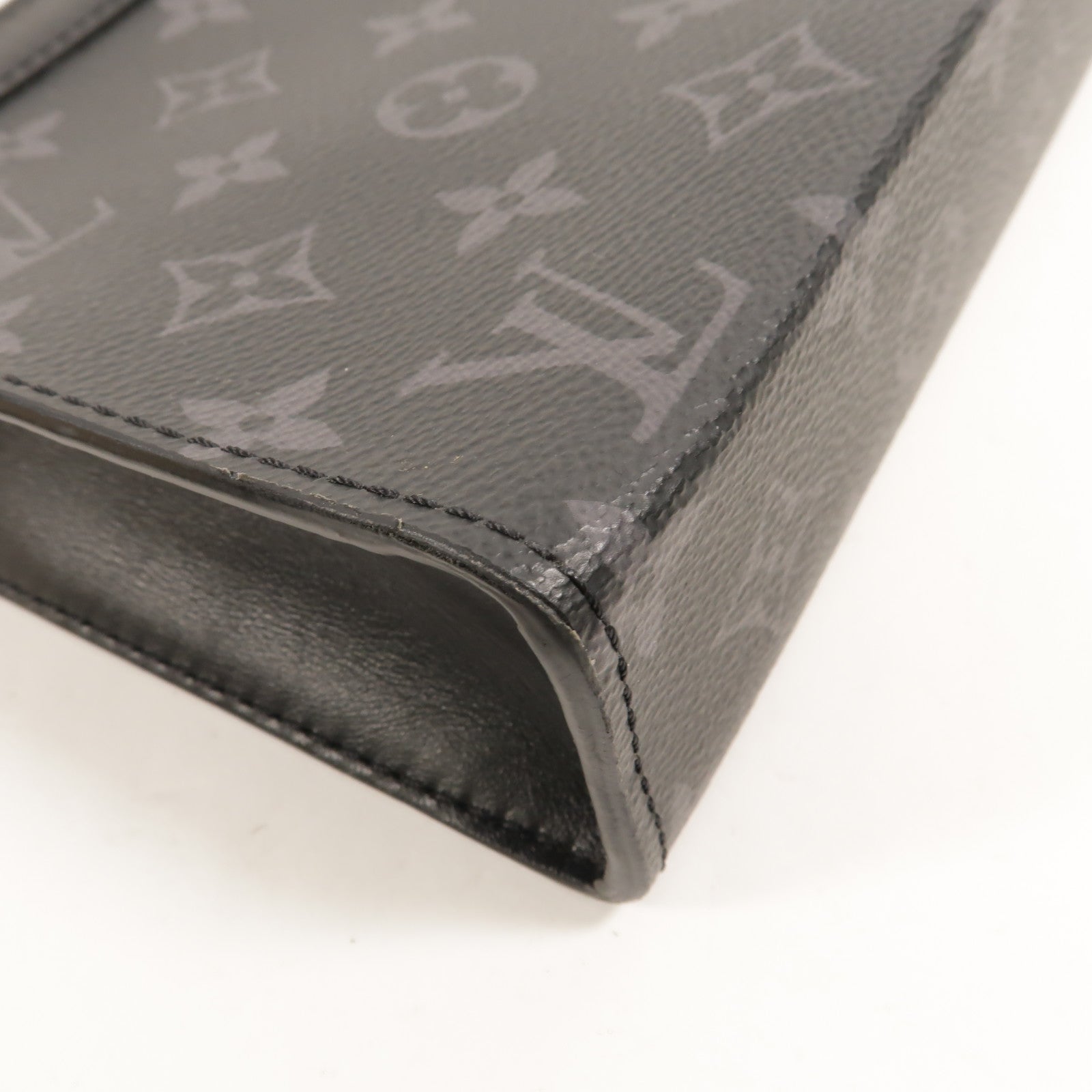 LOUIS VUITTON Monogram Eclipse Gaston銀扣肩背袋