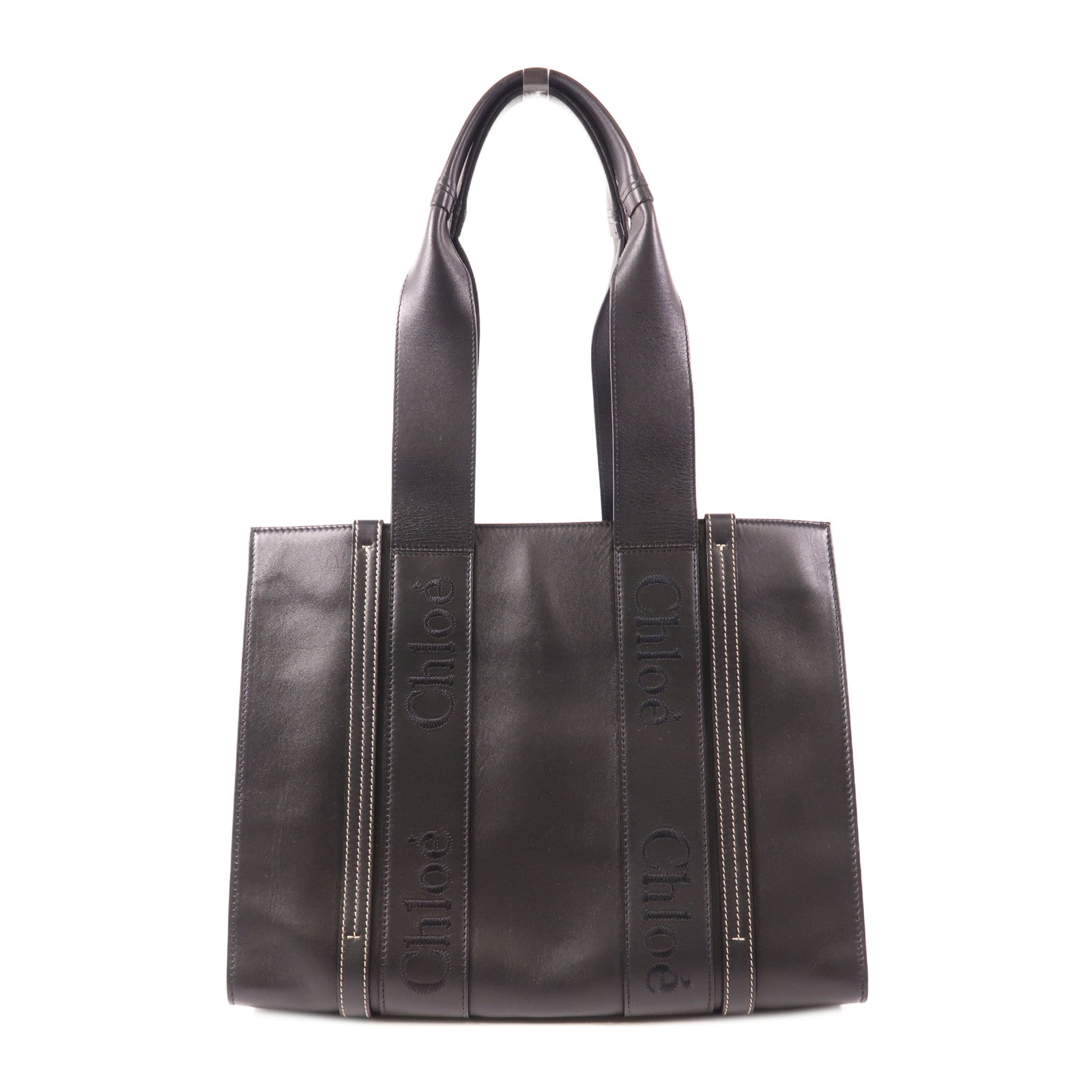 Chloe 牛皮皮革Medium Woody Tote Bag肩背袋