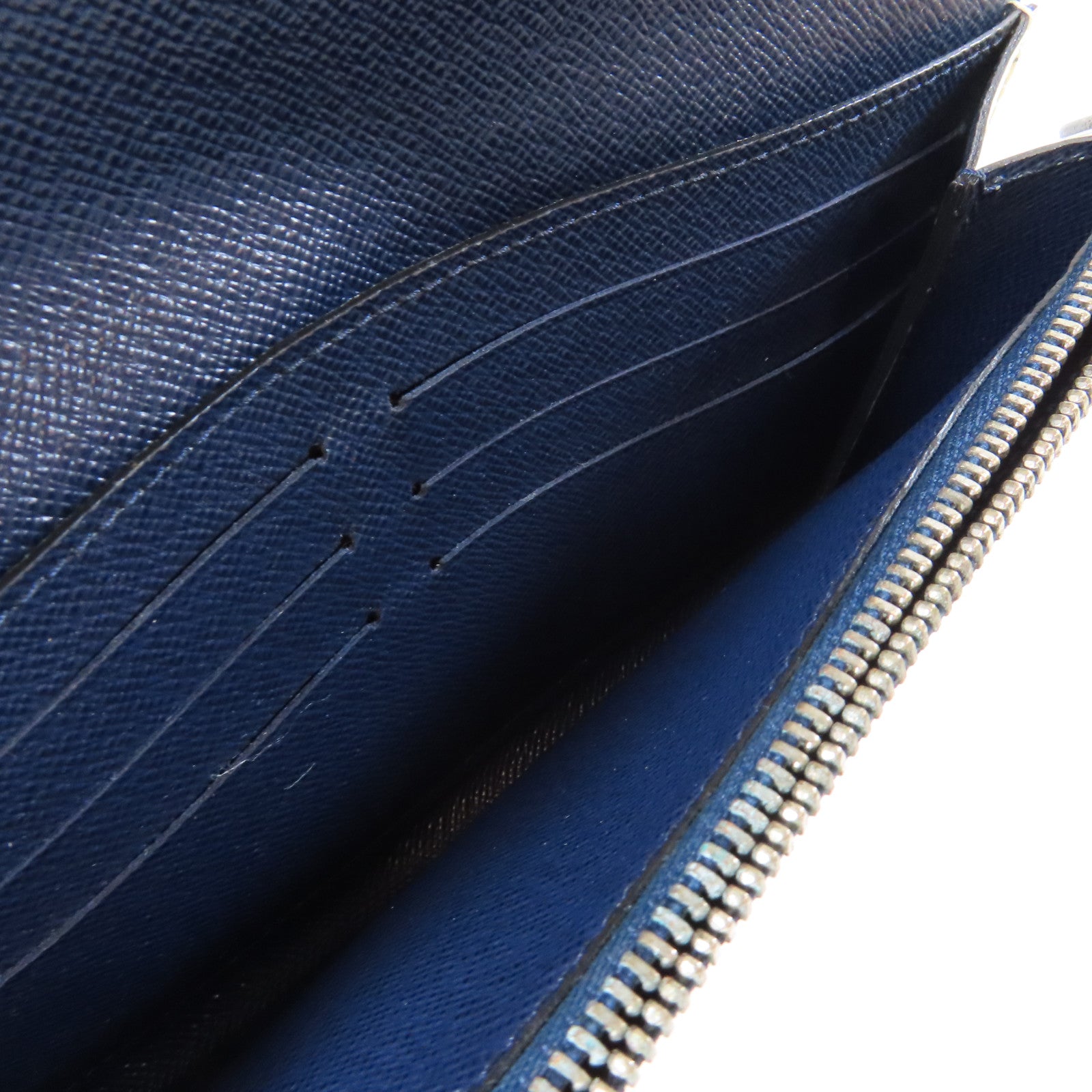 LOUIS VUITTON 【激減優惠】Epi Portefeuille Flore Wallet銀扣長錢包藍色/白色