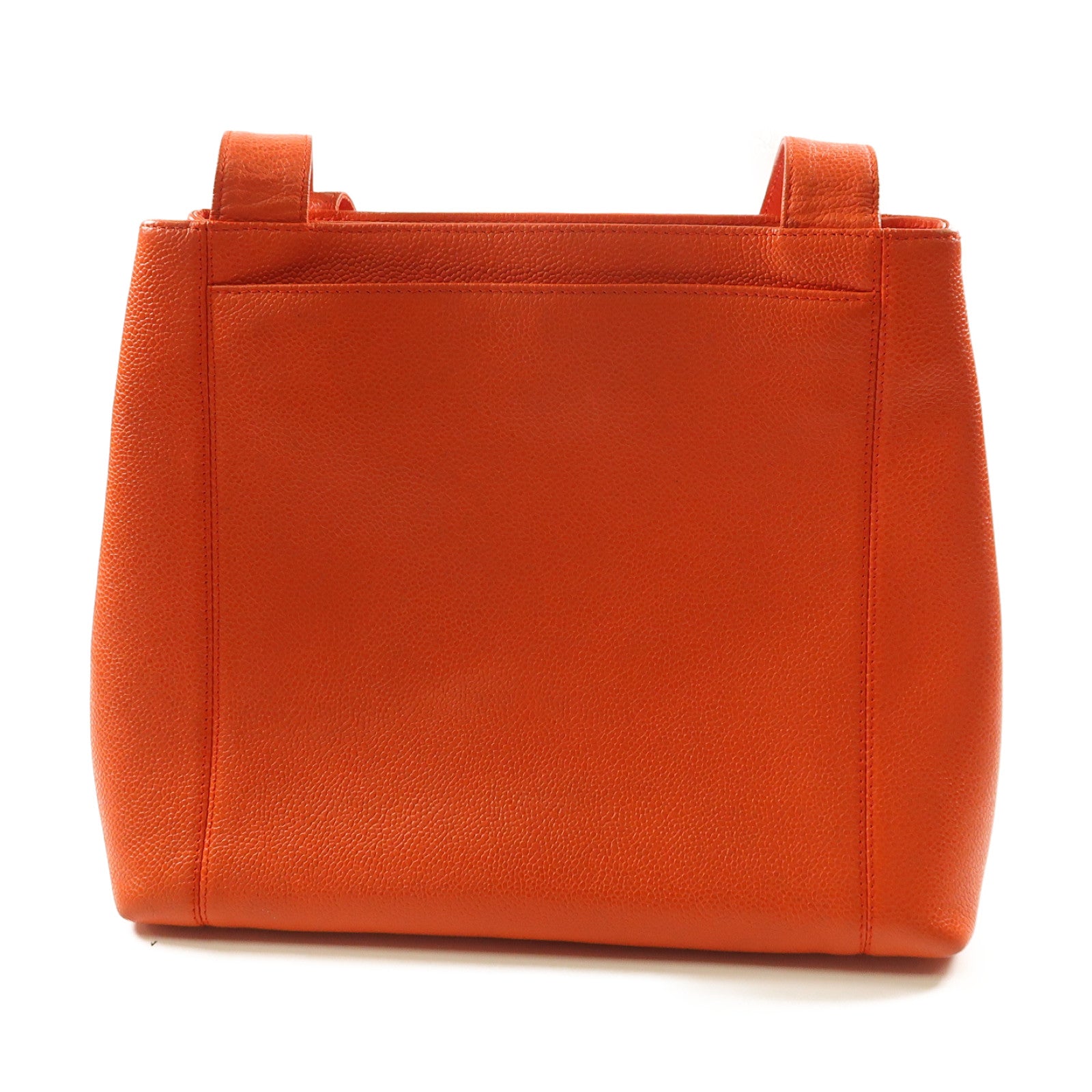 CHANEL (PRICE DOWN) CC GHW Shoulder Bag Calfskin Leather Orange