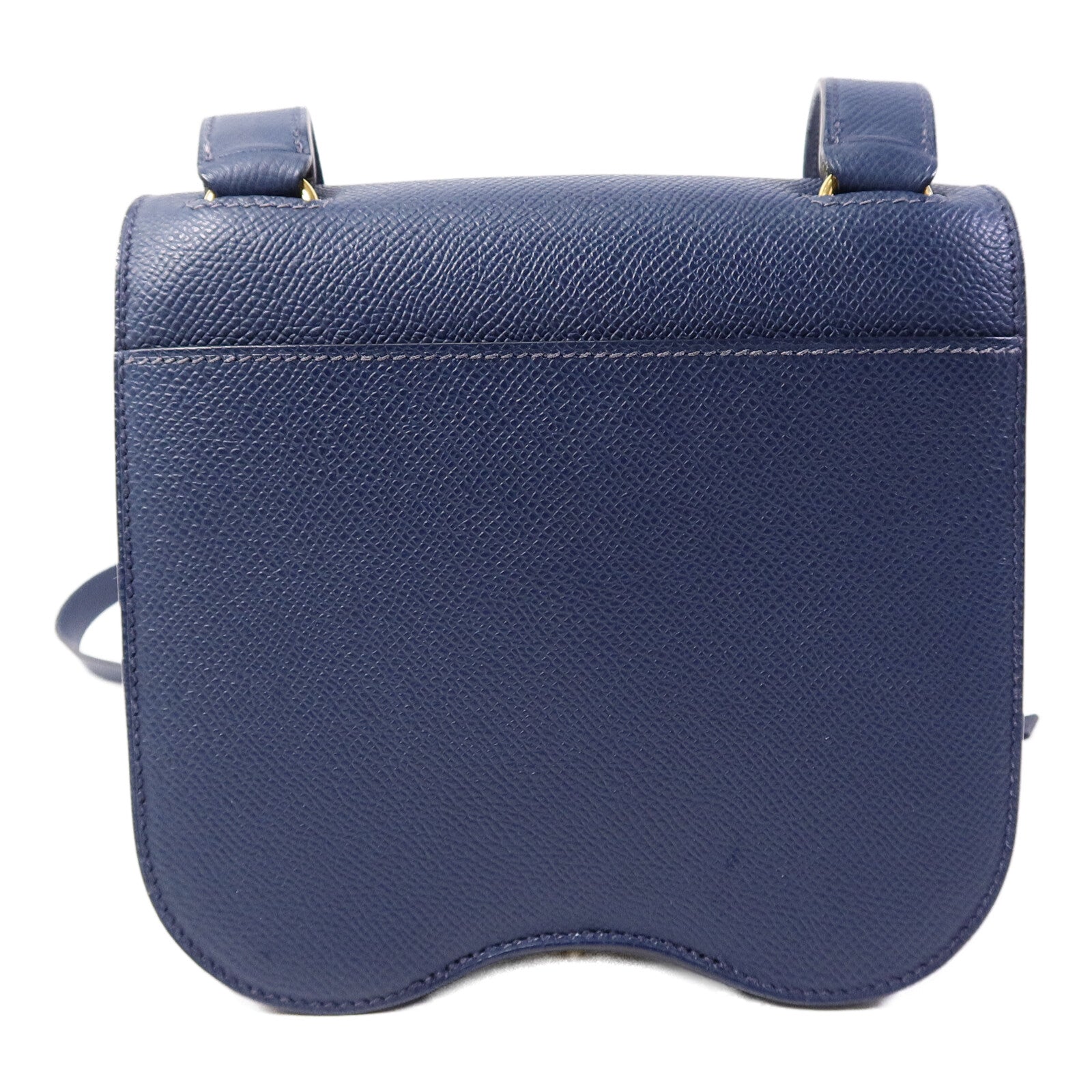 HERMES Epsom皮革Della Cavalleria Mini肩背袋Bleu Indigo