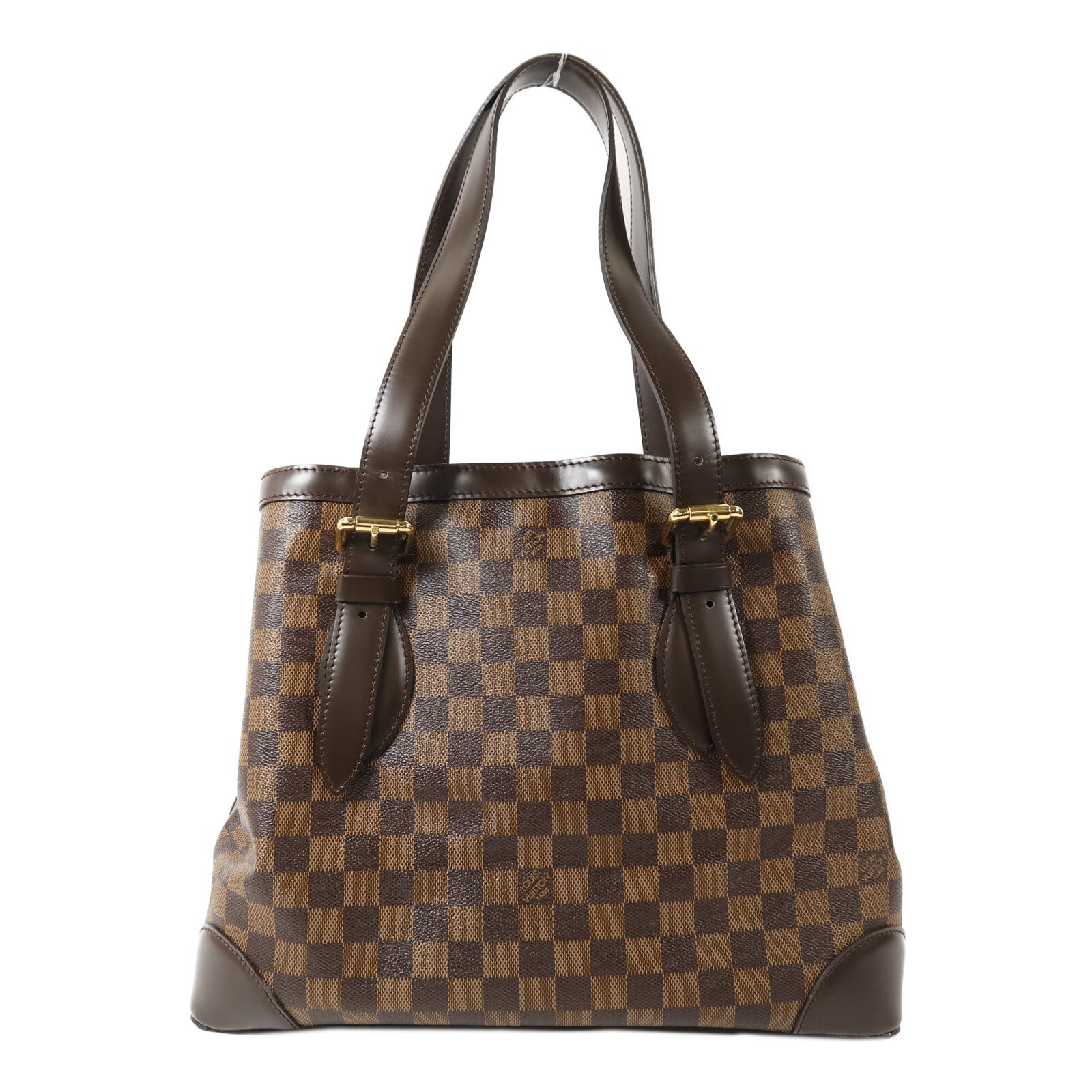 LOUIS VUITTON Damier Hampstead MM金扣手挽袋