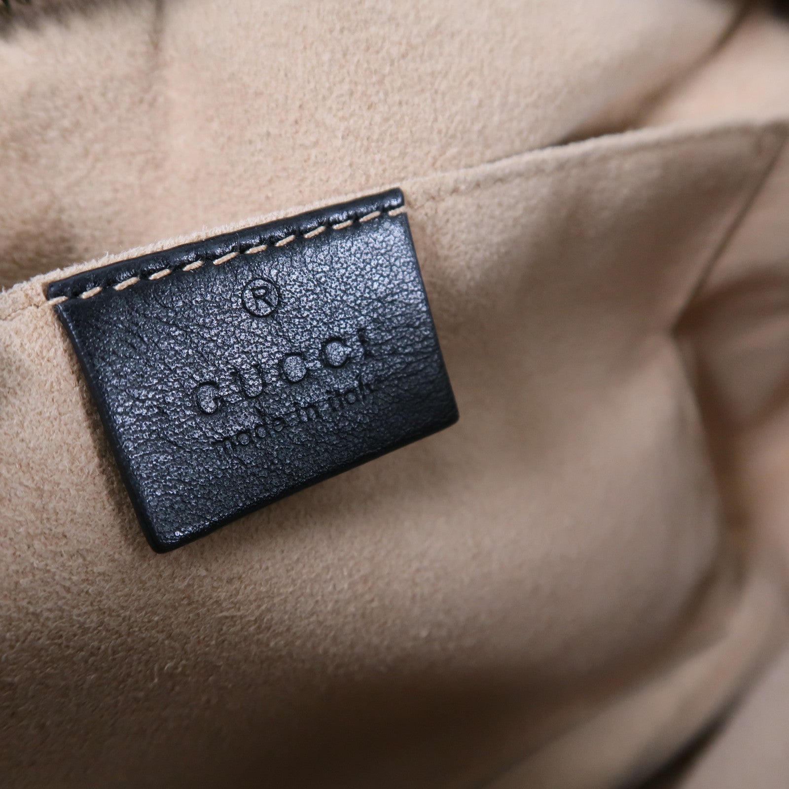 GUCCI 牛皮皮革GG Marmont鏈帶肩背袋