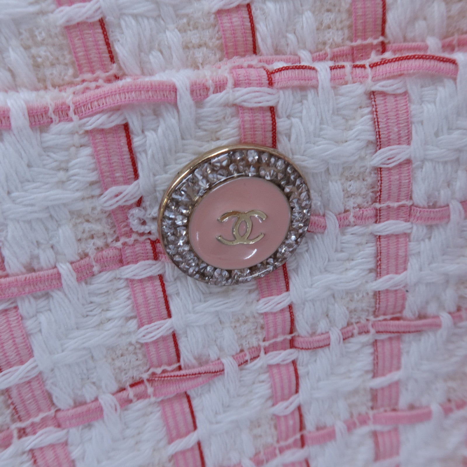 CHANEL Cotton/Acrylic Collarless Jacket外套