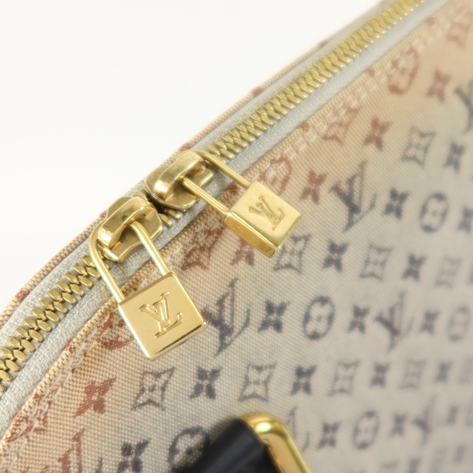LOUIS VUITTON Monogram Mini Lin Alma Haut金扣手挽袋