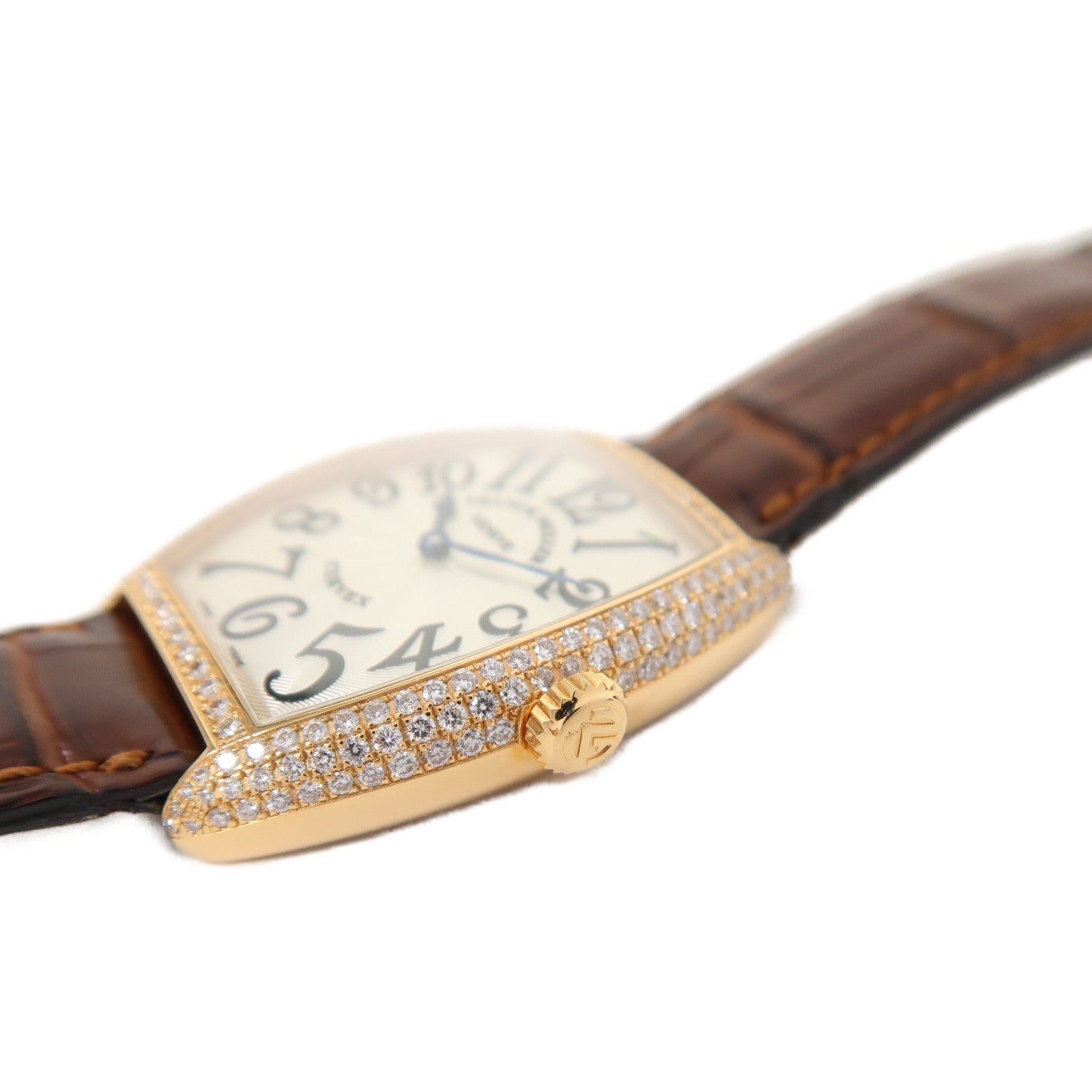 FRANCK MULLER Cintree Curvex18K玫瑰金/不鏽鋼手錶石英機芯米色