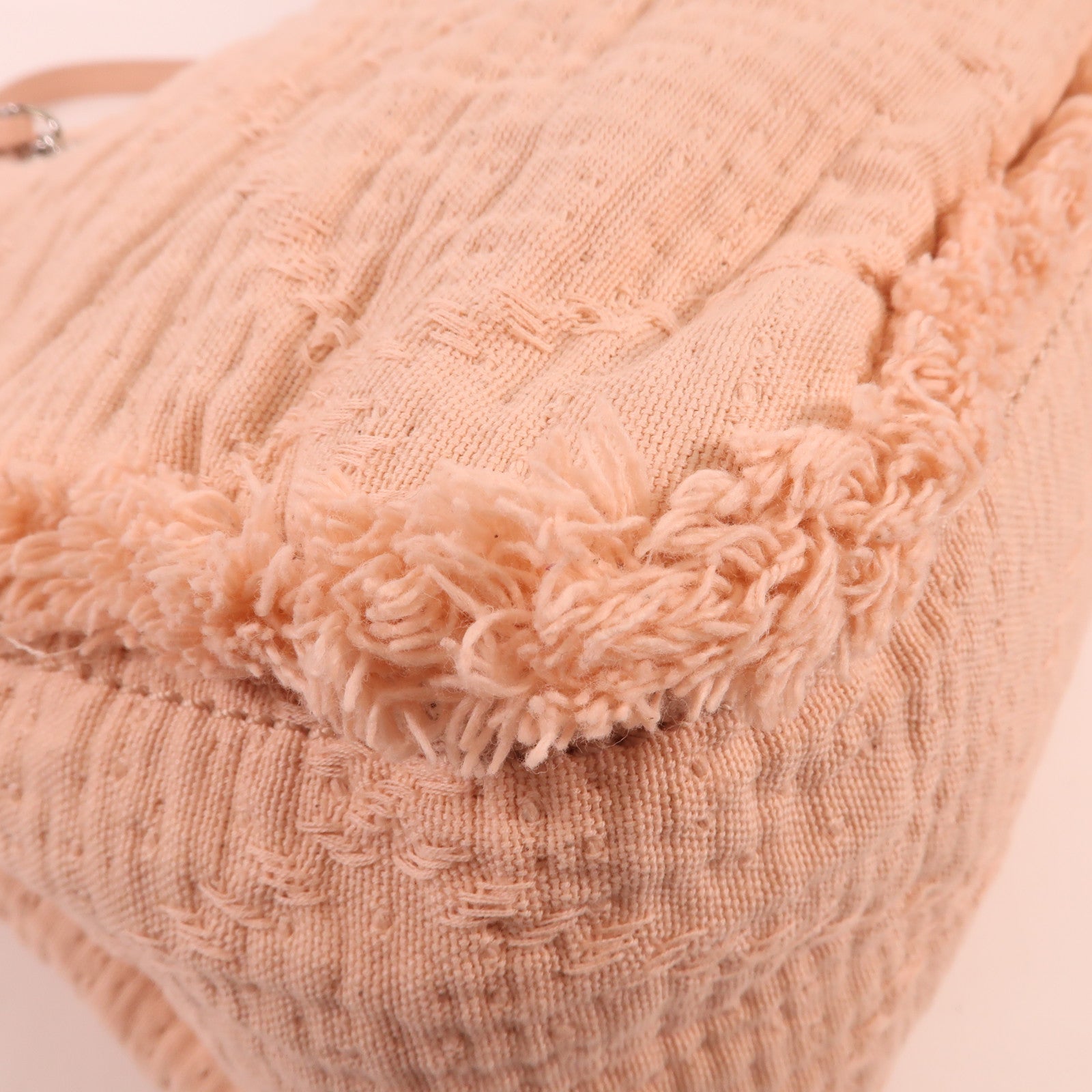 CHANEL 帆布2way Shoulderbag銀扣手挽肩背兩用袋