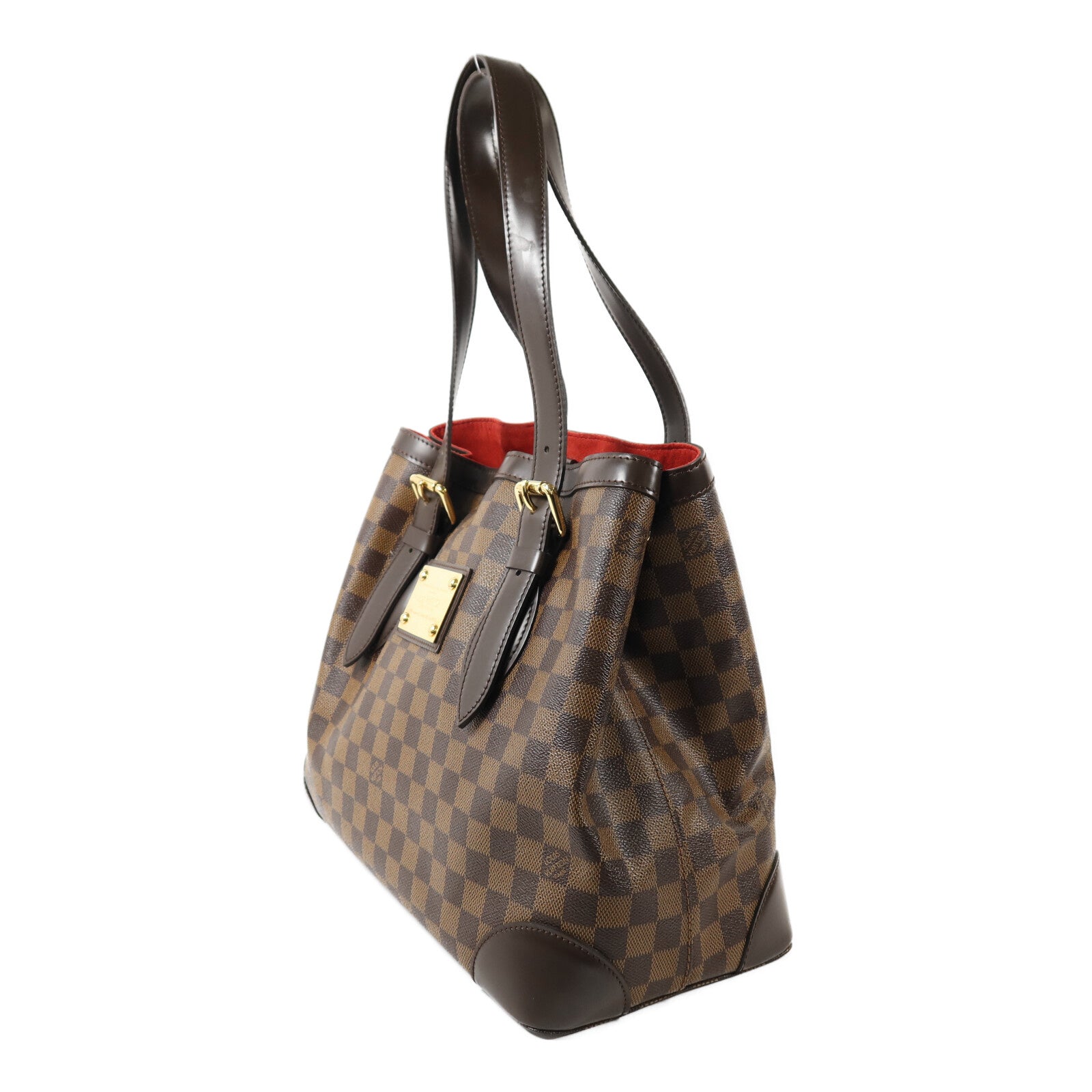 LOUIS VUITTON Damier Hampstead MM金扣手挽袋