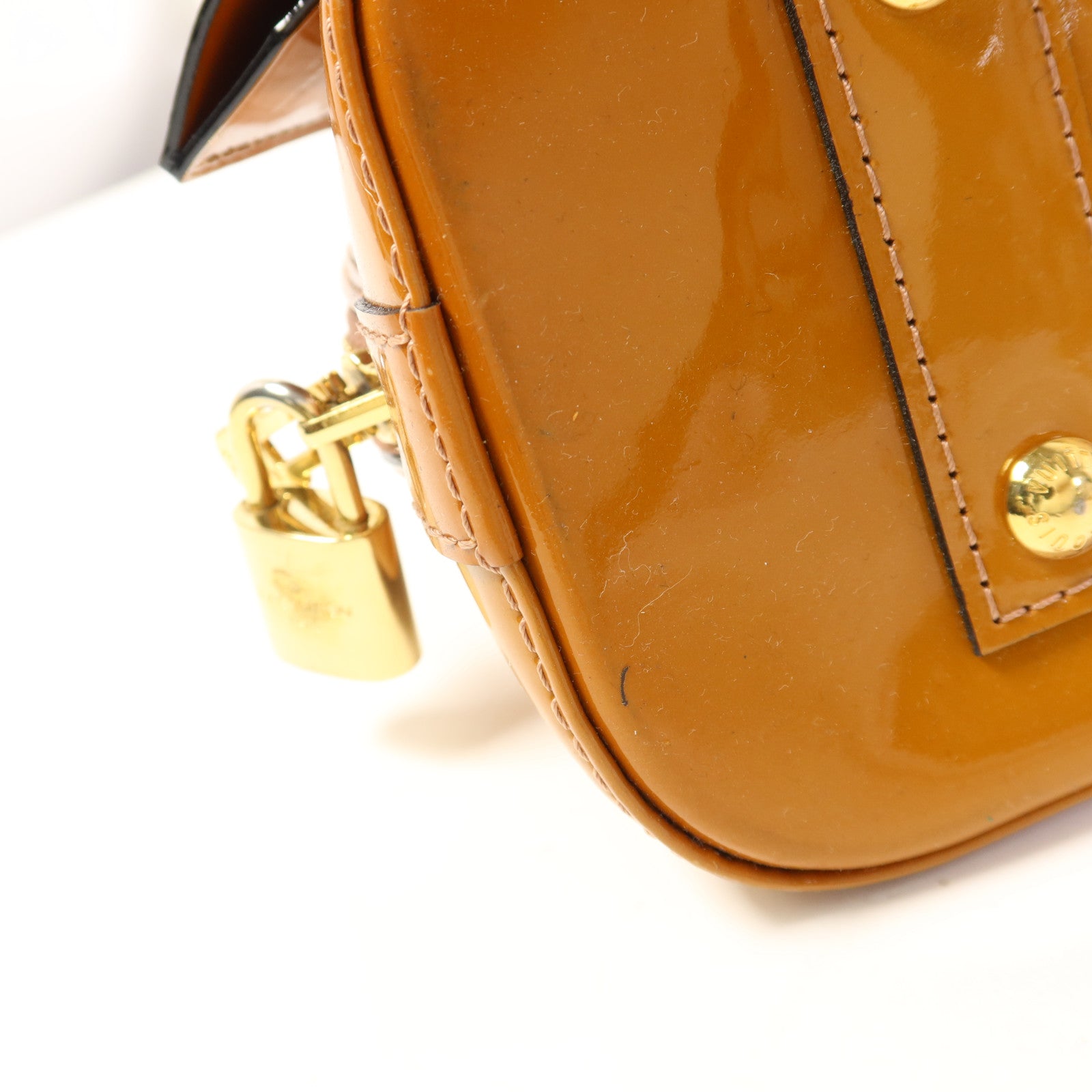 LOUIS VUITTON Vernis Alma BB金扣手挽肩背兩用袋