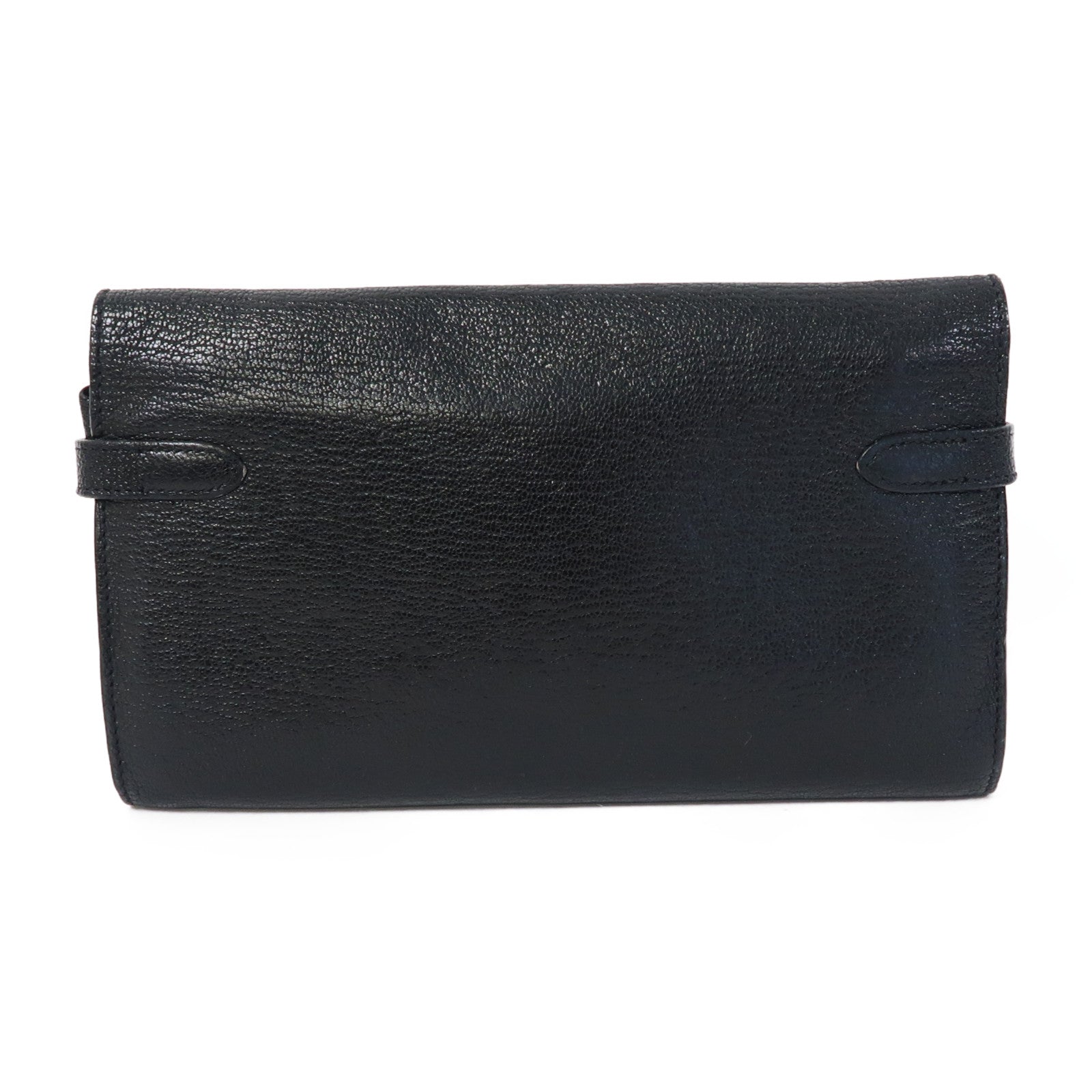 HERMES Chevre皮革Kelly Long Wallet金長錢包黑色