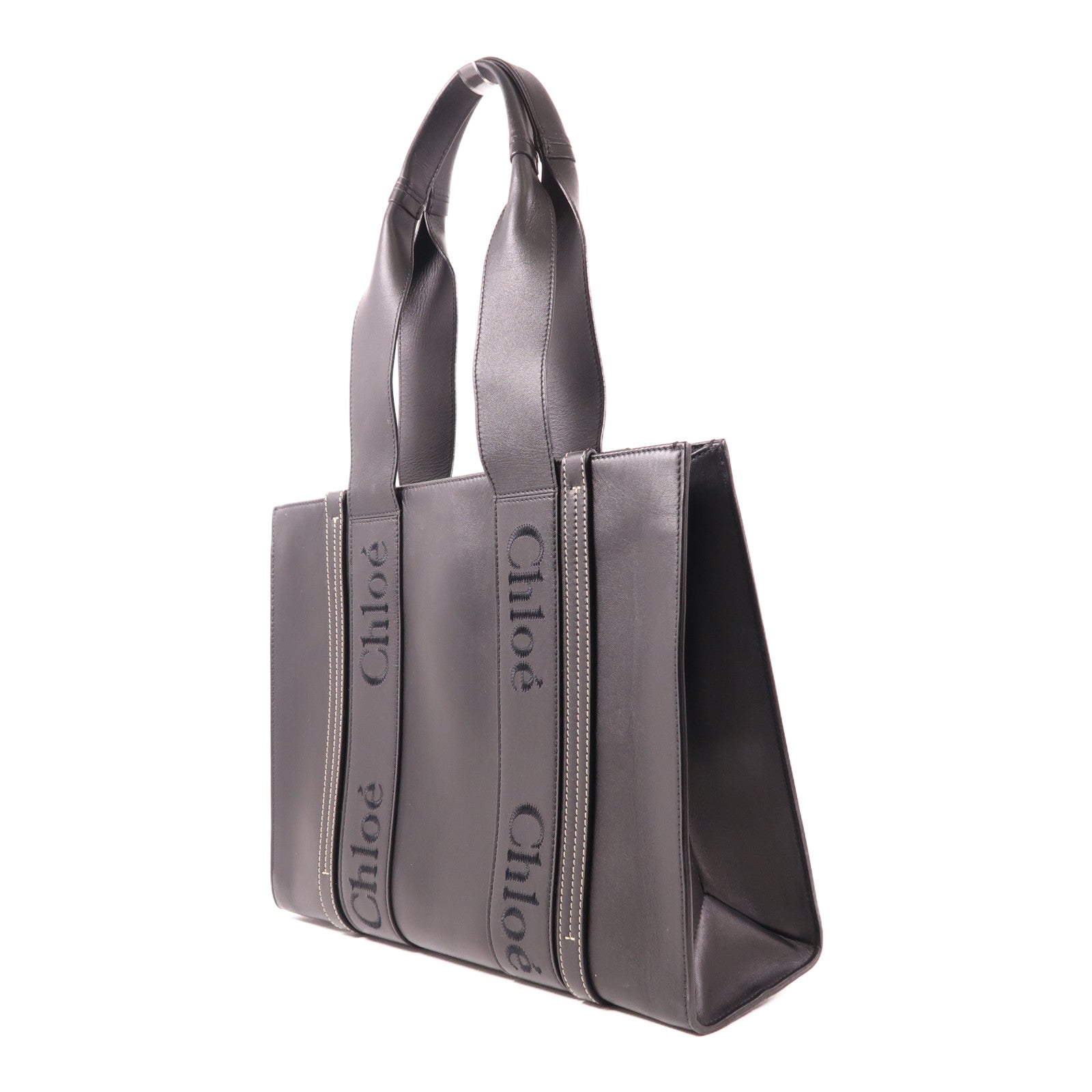 Chloe 牛皮皮革Medium Woody Tote Bag肩背袋
