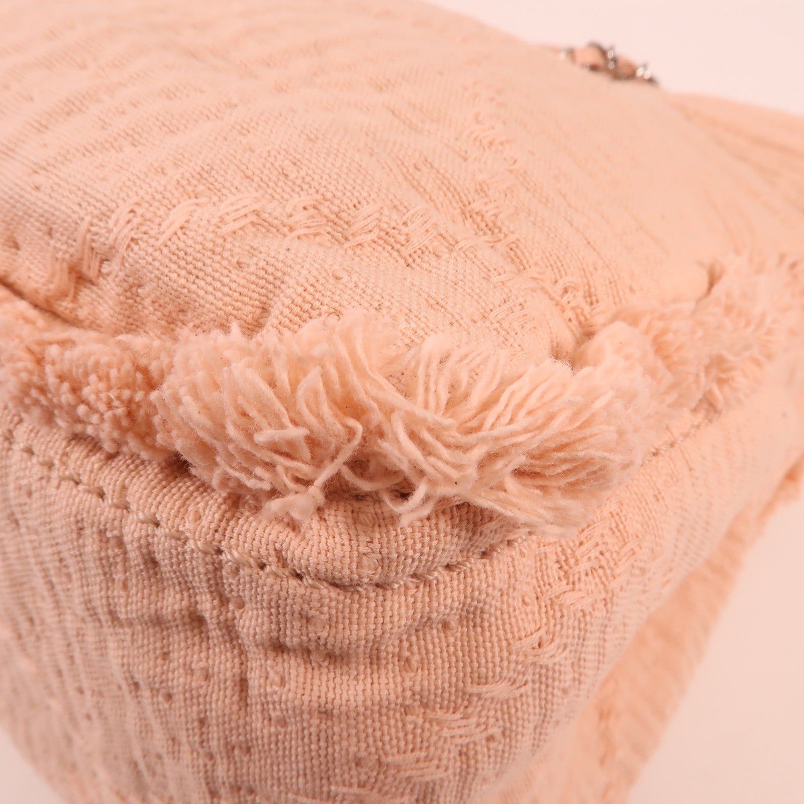 CHANEL 帆布2way Shoulderbag銀扣手挽肩背兩用袋