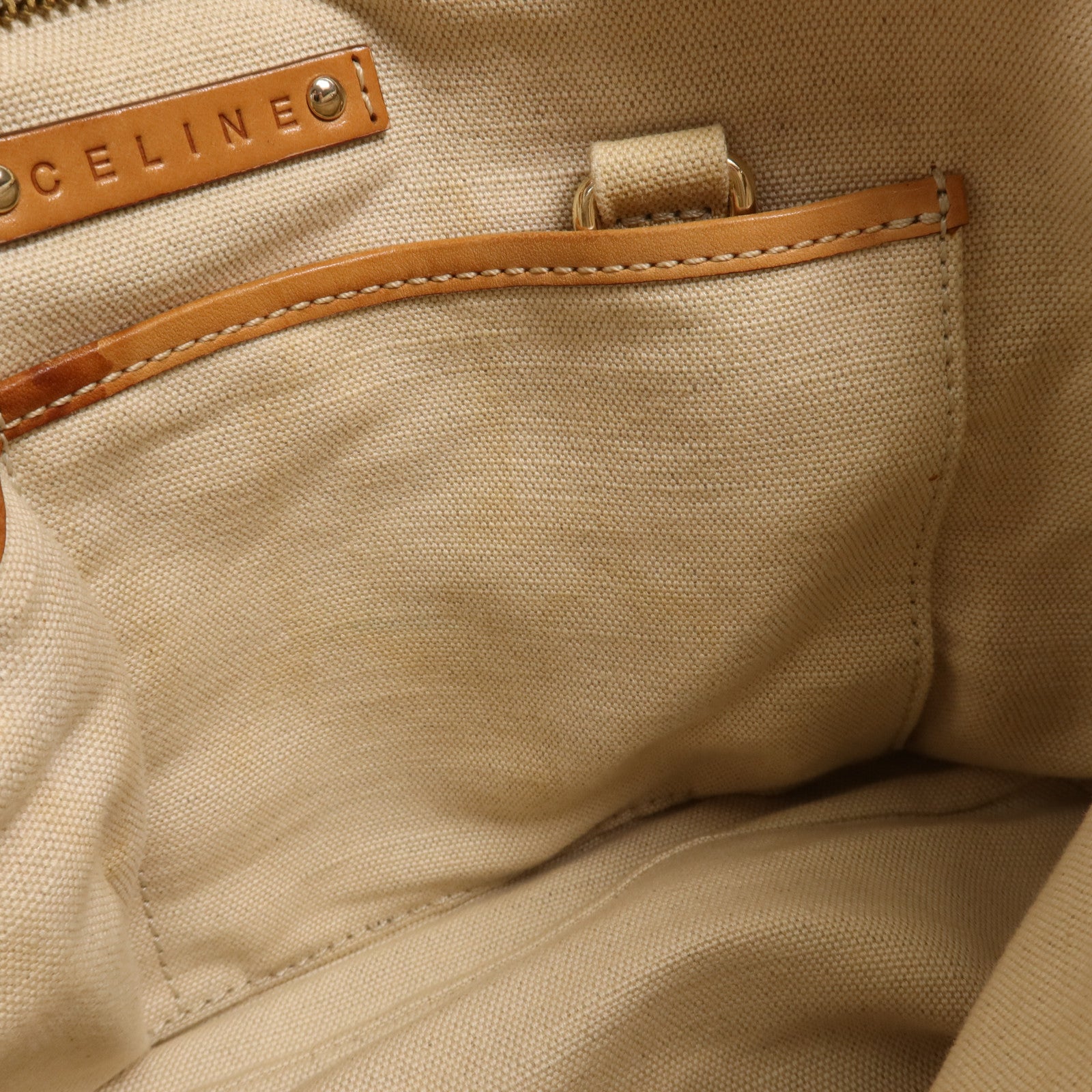 CELINE 塗層帆布Hand Bag金扣手挽袋