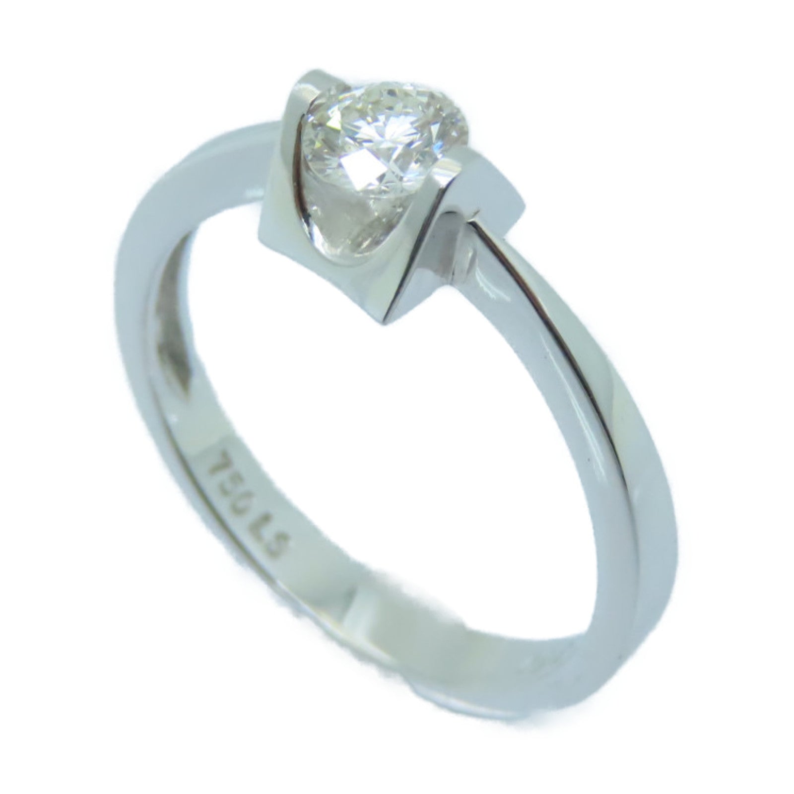 JEWELRY 【激減優惠】18K白金Diamond Ring 0.32ct鑽石戒指US#5.75