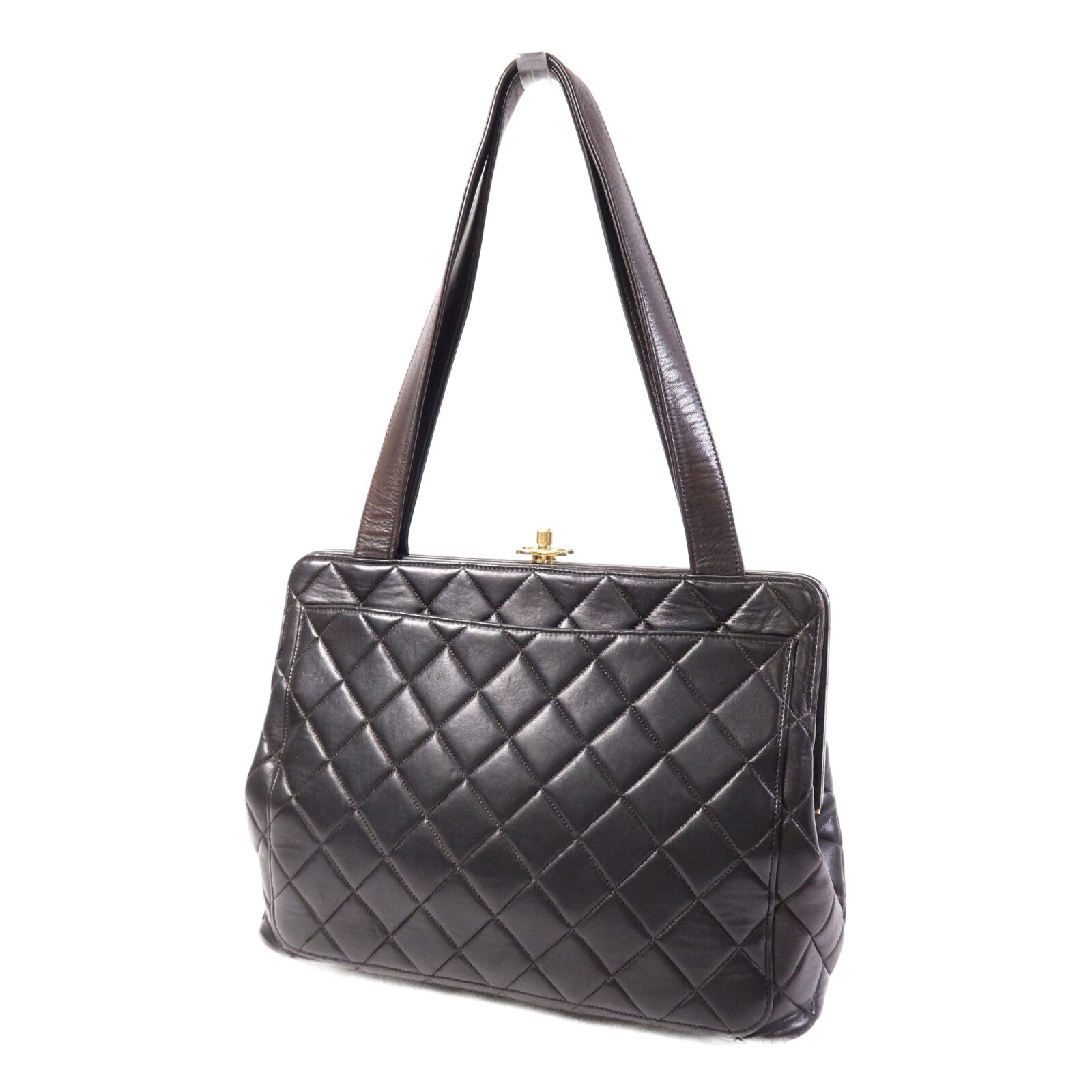 CHANEL 羊皮皮革Vintage Shoulder Bag金扣肩背袋