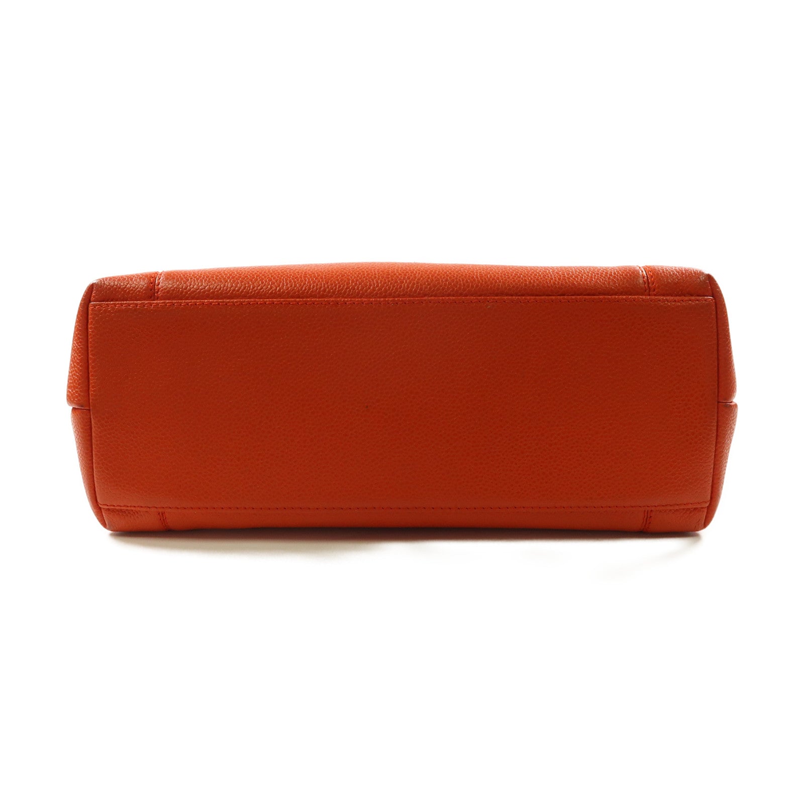 CHANEL (PRICE DOWN) CC GHW Shoulder Bag Calfskin Leather Orange
