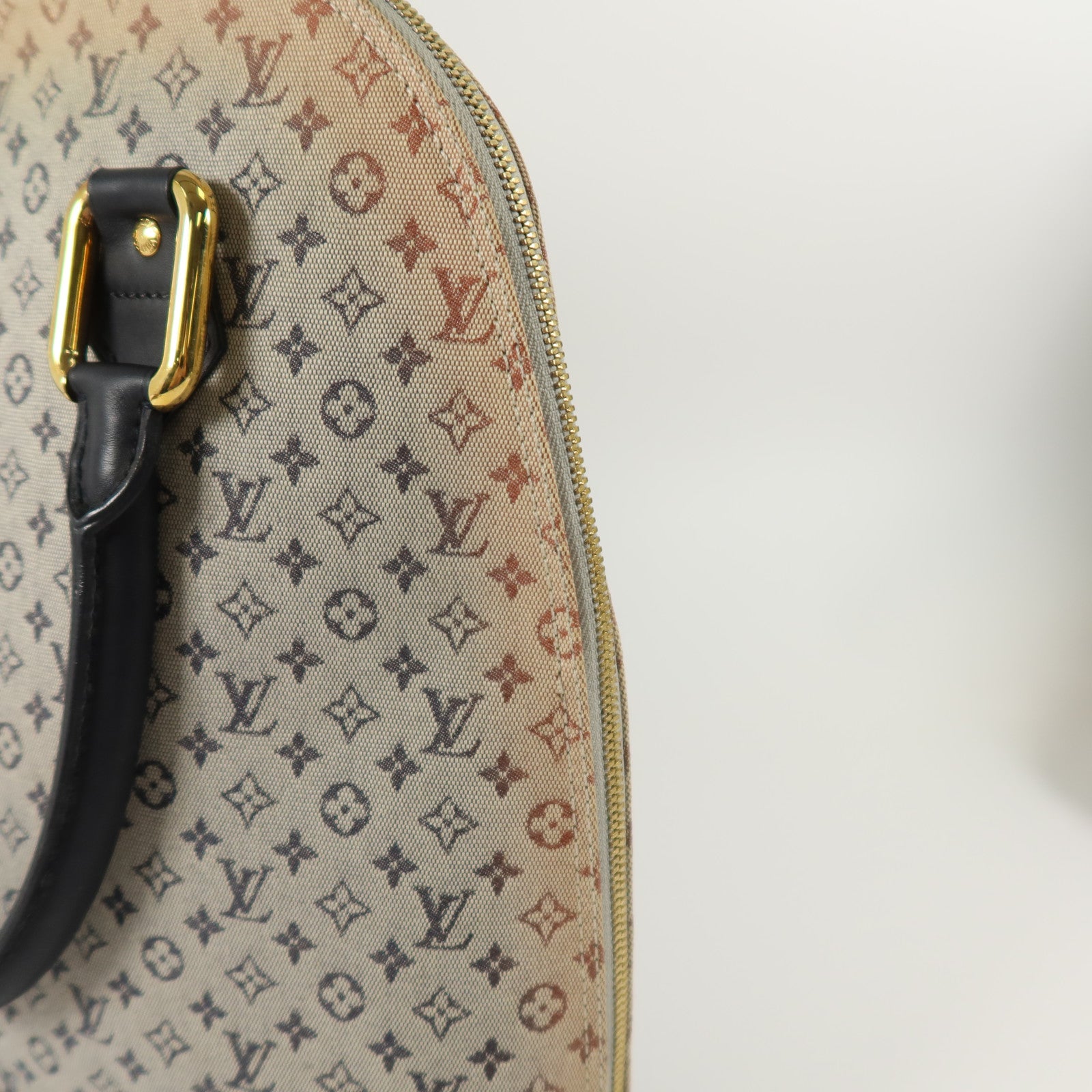 LOUIS VUITTON Monogram Mini Lin Alma Haut金扣手挽袋