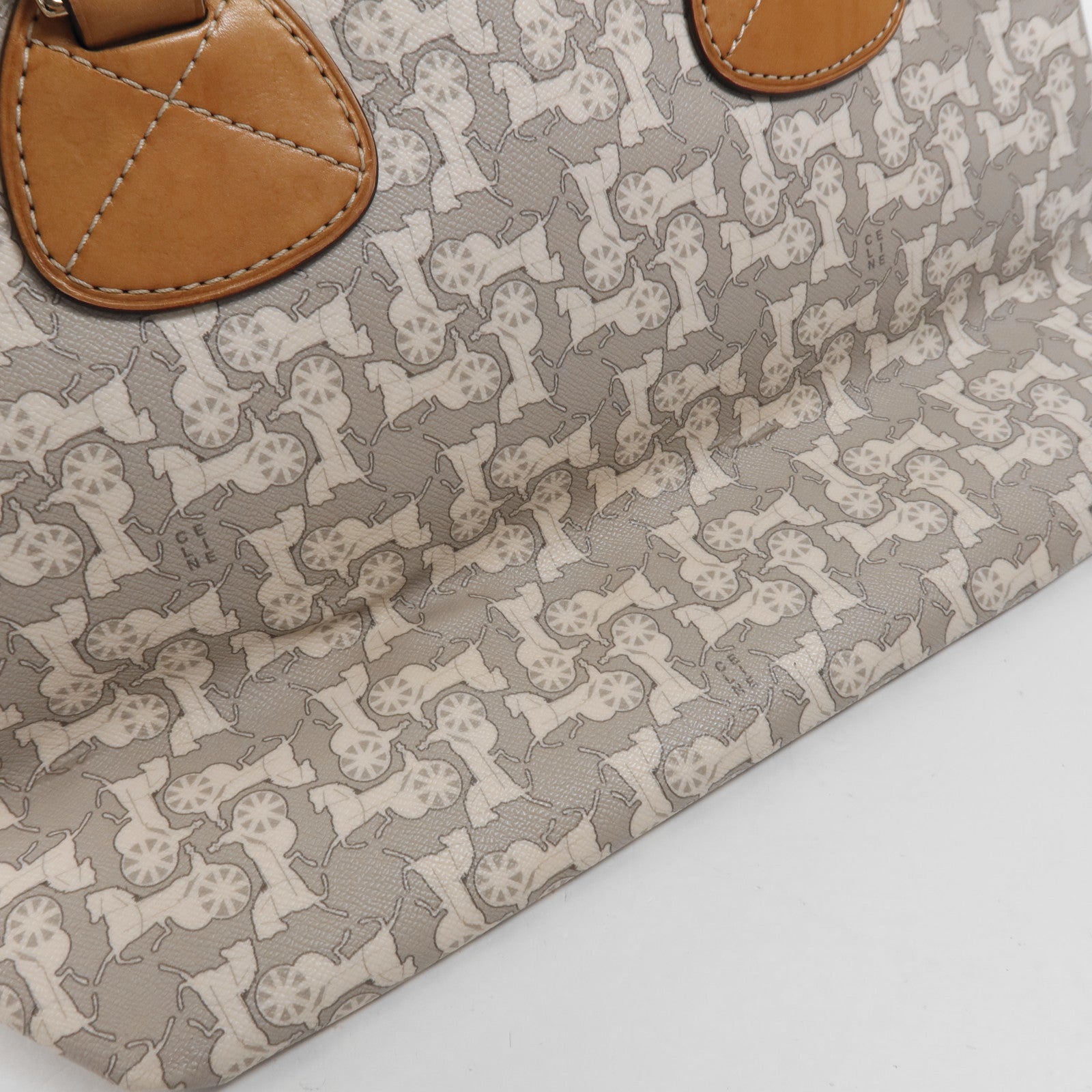 CELINE 塗層帆布Hand Bag金扣手挽袋