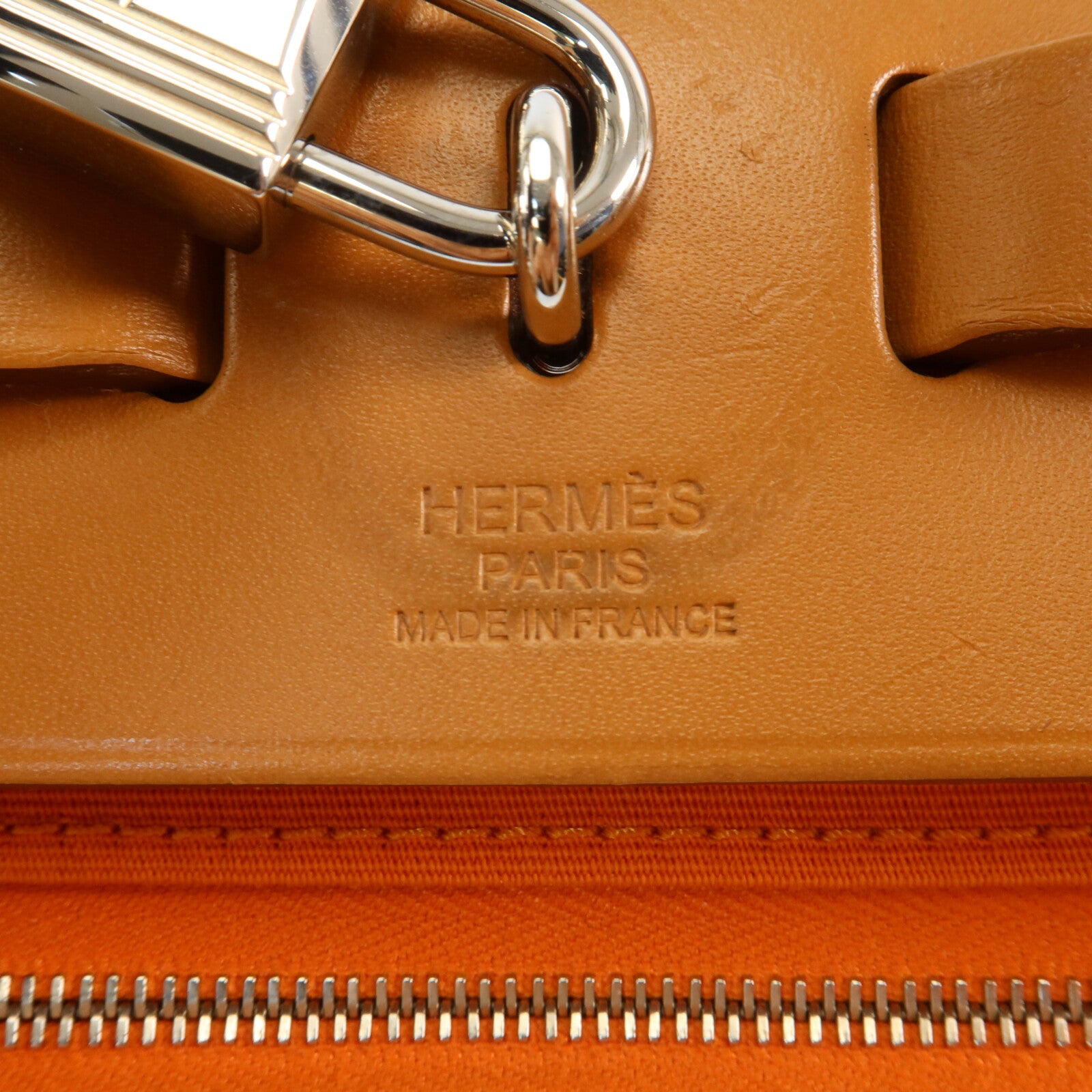 HERMES 帆布Herbag PM手挽肩背兩用袋Orange