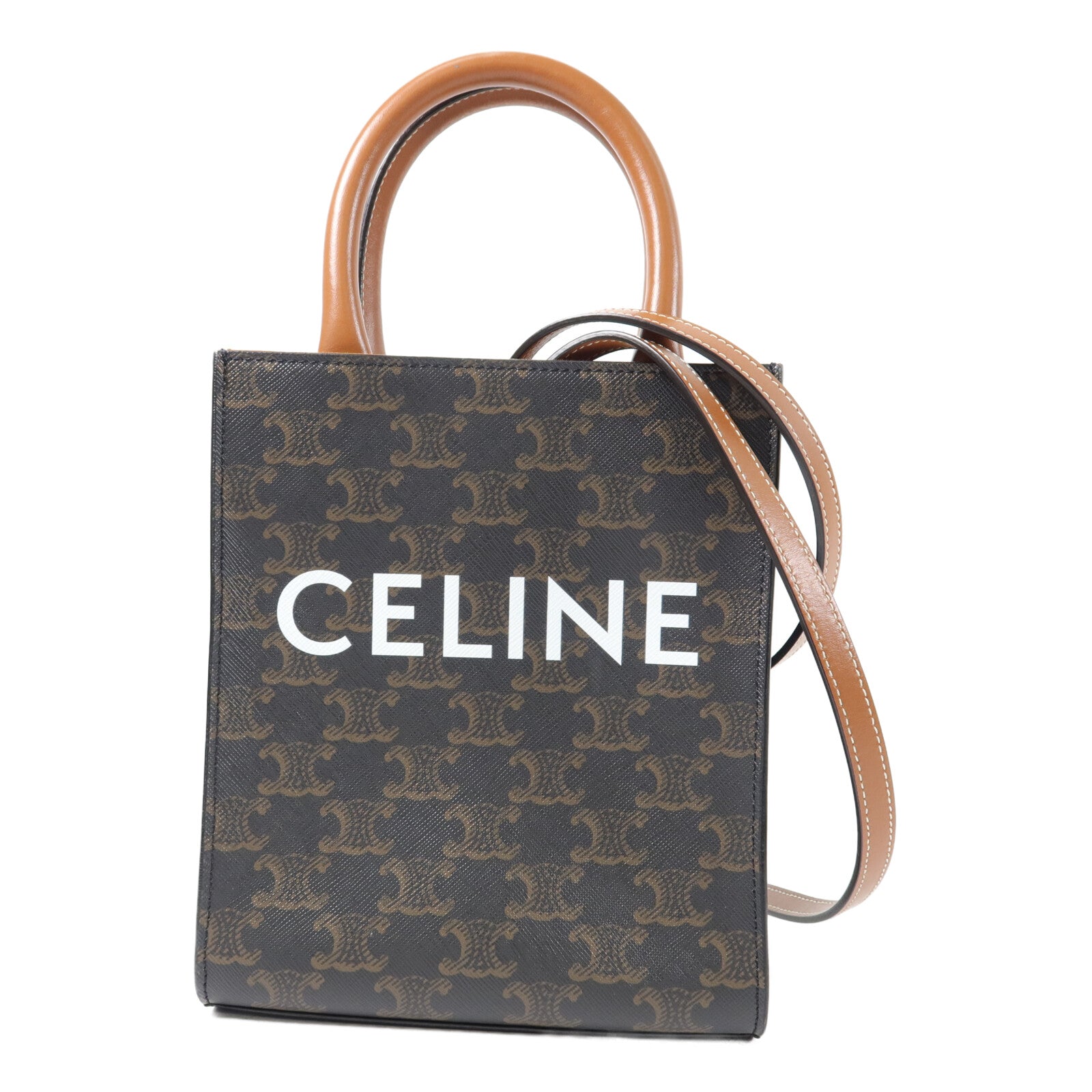 CELINE 塗層帆布Mini Vertical Cabas手挽肩背兩用袋