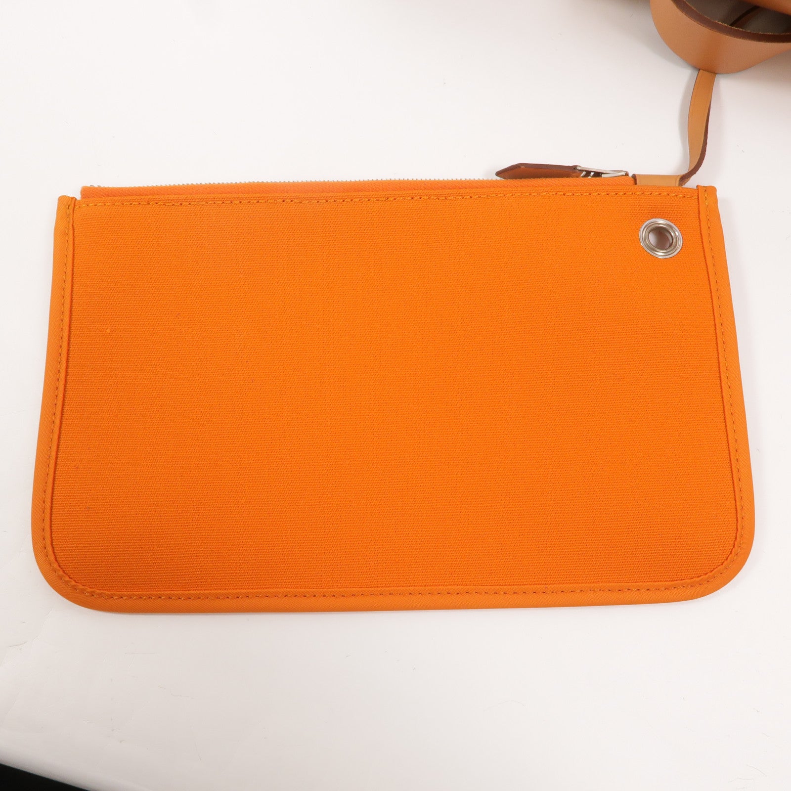 HERMES 帆布Herbag GM手挽肩背兩用袋Orange