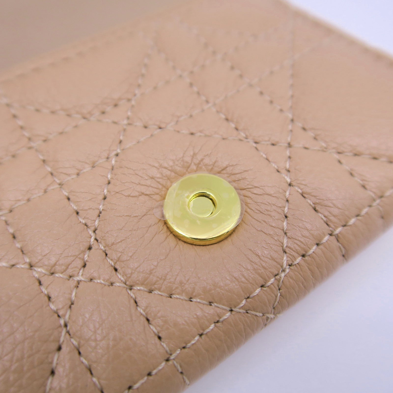 Dior 羊皮皮革Card Case金扣卡片套粉紅色
