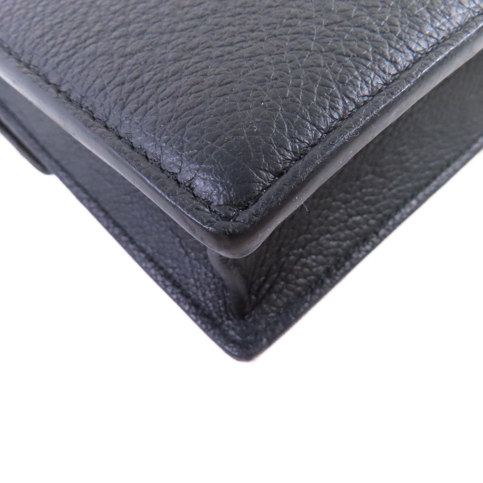 LOUIS VUITTON 牛皮皮革Mylockme Chain Pochette Shoulder Bag鏈帶肩背袋黑色