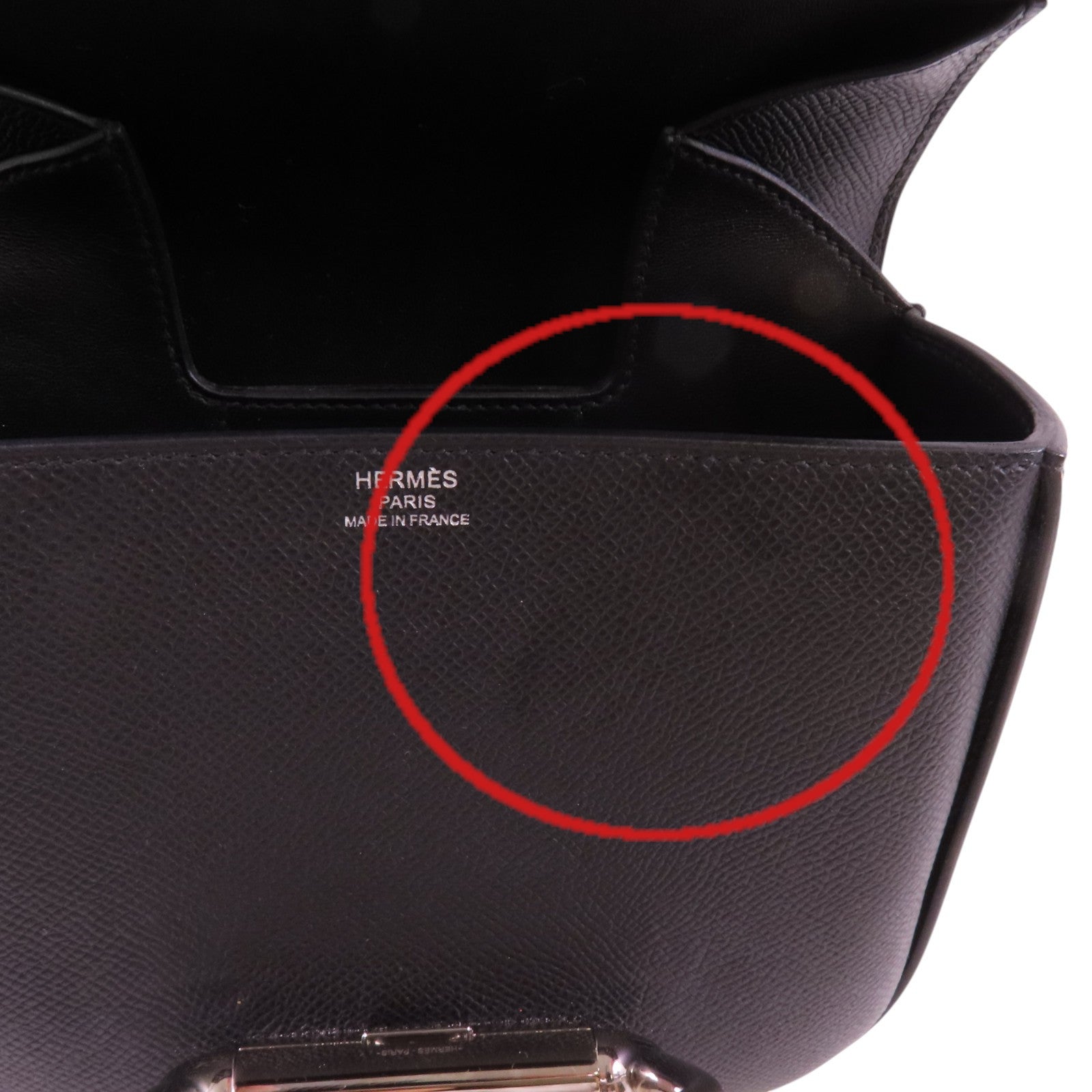 HERMES Epsom皮革Mini Della銀扣肩背袋