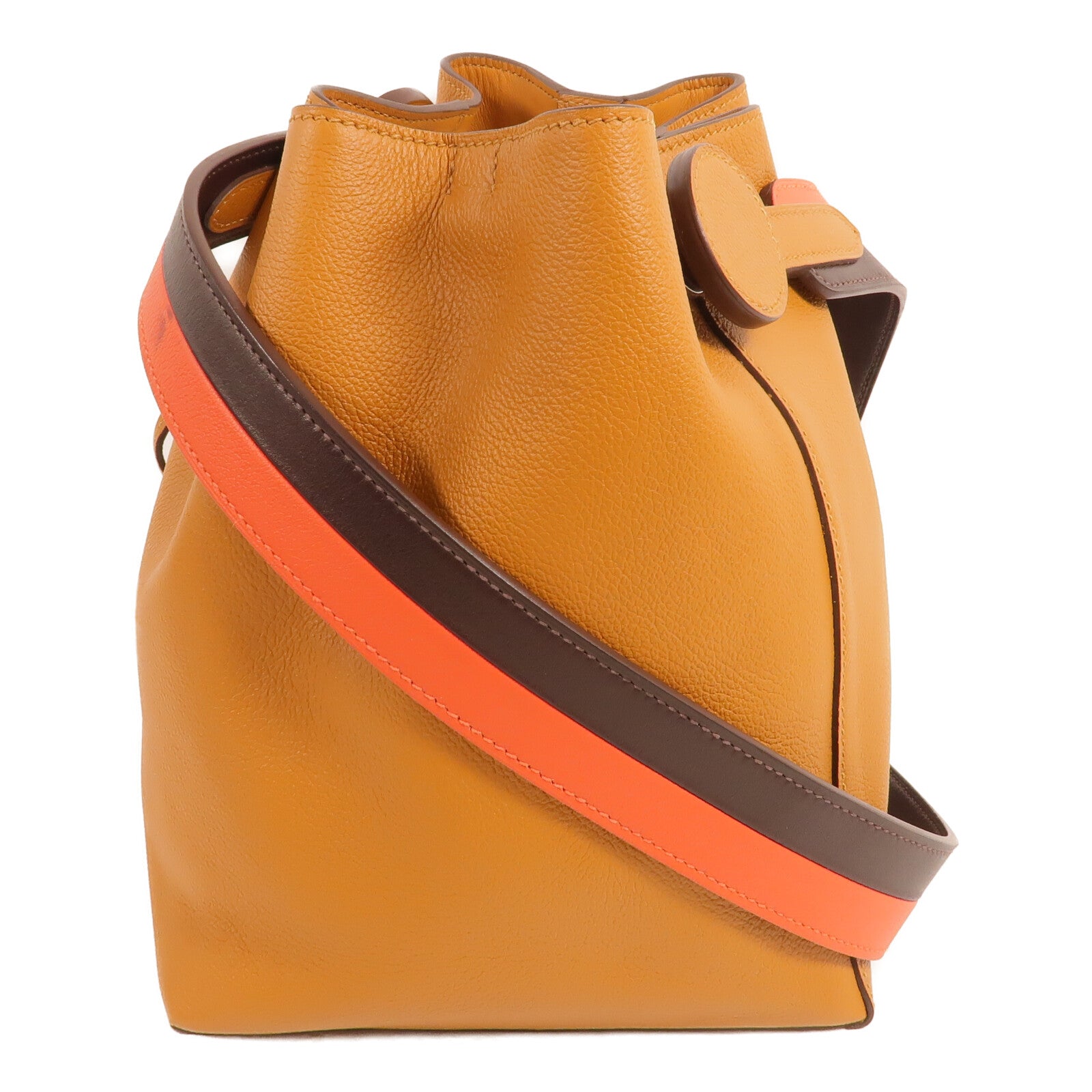 HERMES Evercolor皮革Licol 17肩背袋Toffee